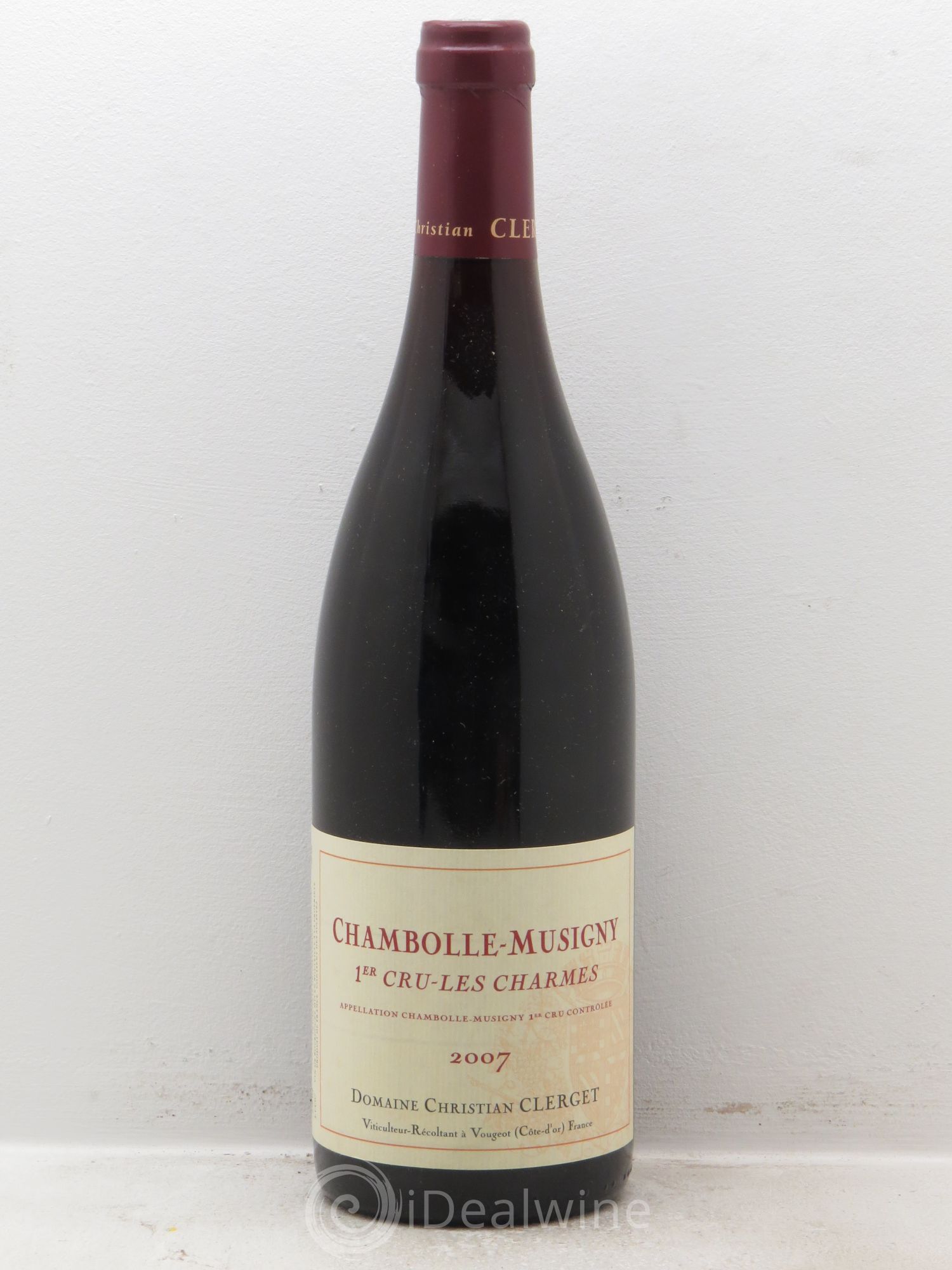Chambolle-Musigny 1er Cru Les Charmes Christian Clerget (sans prix de réserve) 2007 - Lot de 1 bouteille - 0