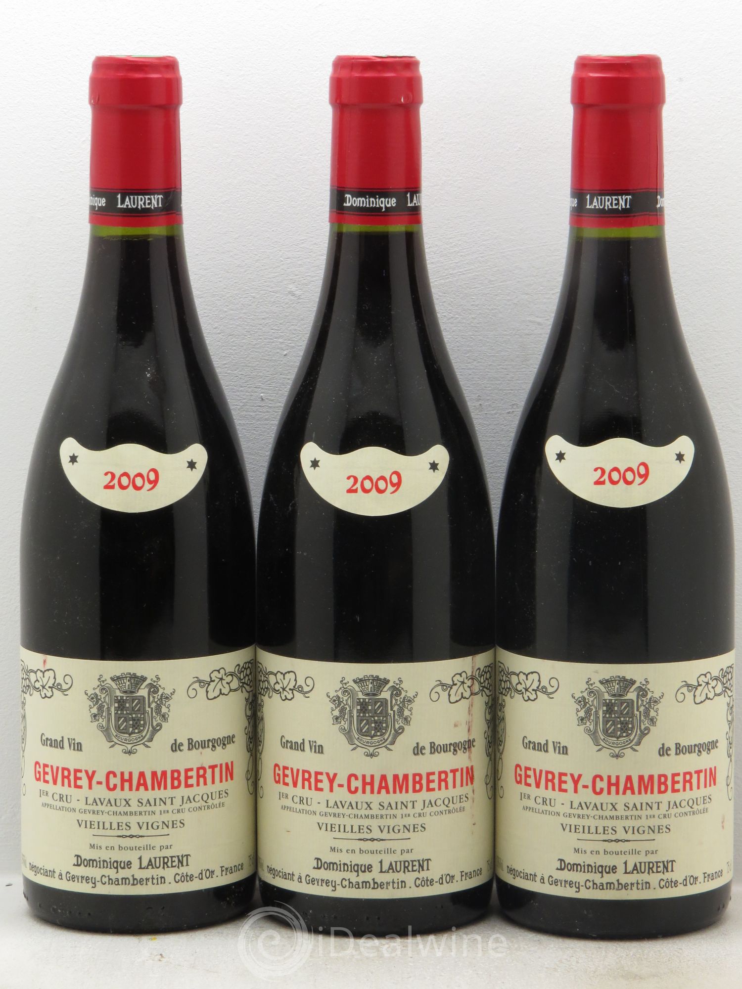 Gevrey-Chambertin 1er Cru Vieilles Vignes Dominique Laurent 2009 - Lot de 3 bouteilles - 0