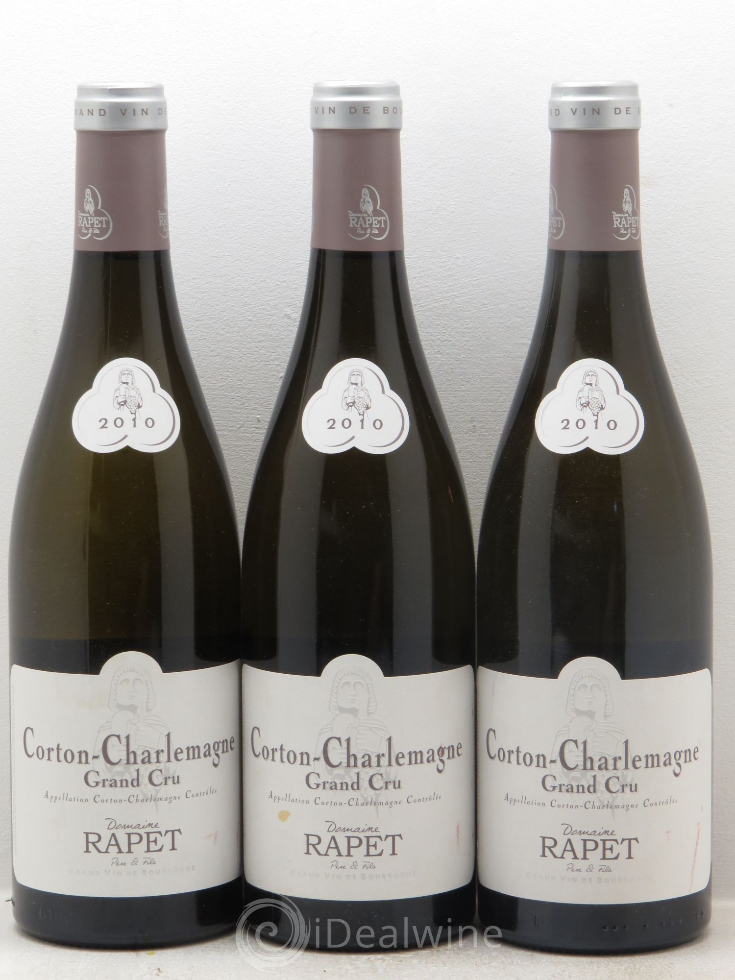 Corton-Charlemagne Grand Cru Rapet Père & Fils 2010 - Lot de 3 bouteilles - 0