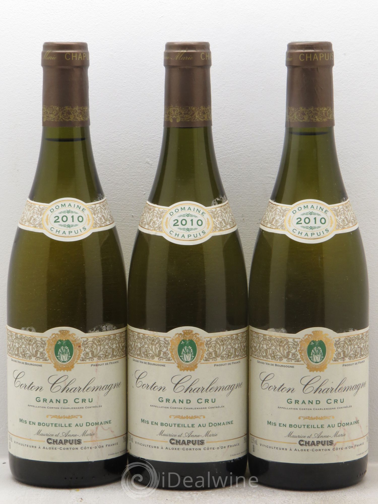 Corton-Charlemagne Grand Cru Maurice Chapuis 2010 - Posten von 3 Flaschen - 0