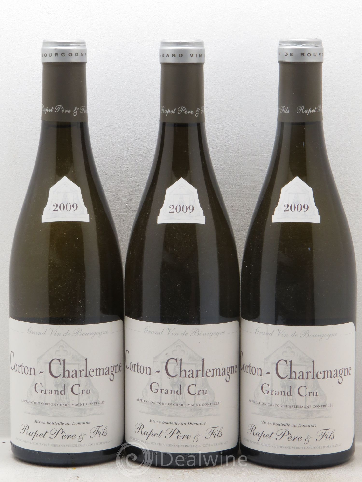 Corton-Charlemagne Grand Cru Rapet Père & Fils 2009 - Lot de 3 bouteilles - 0