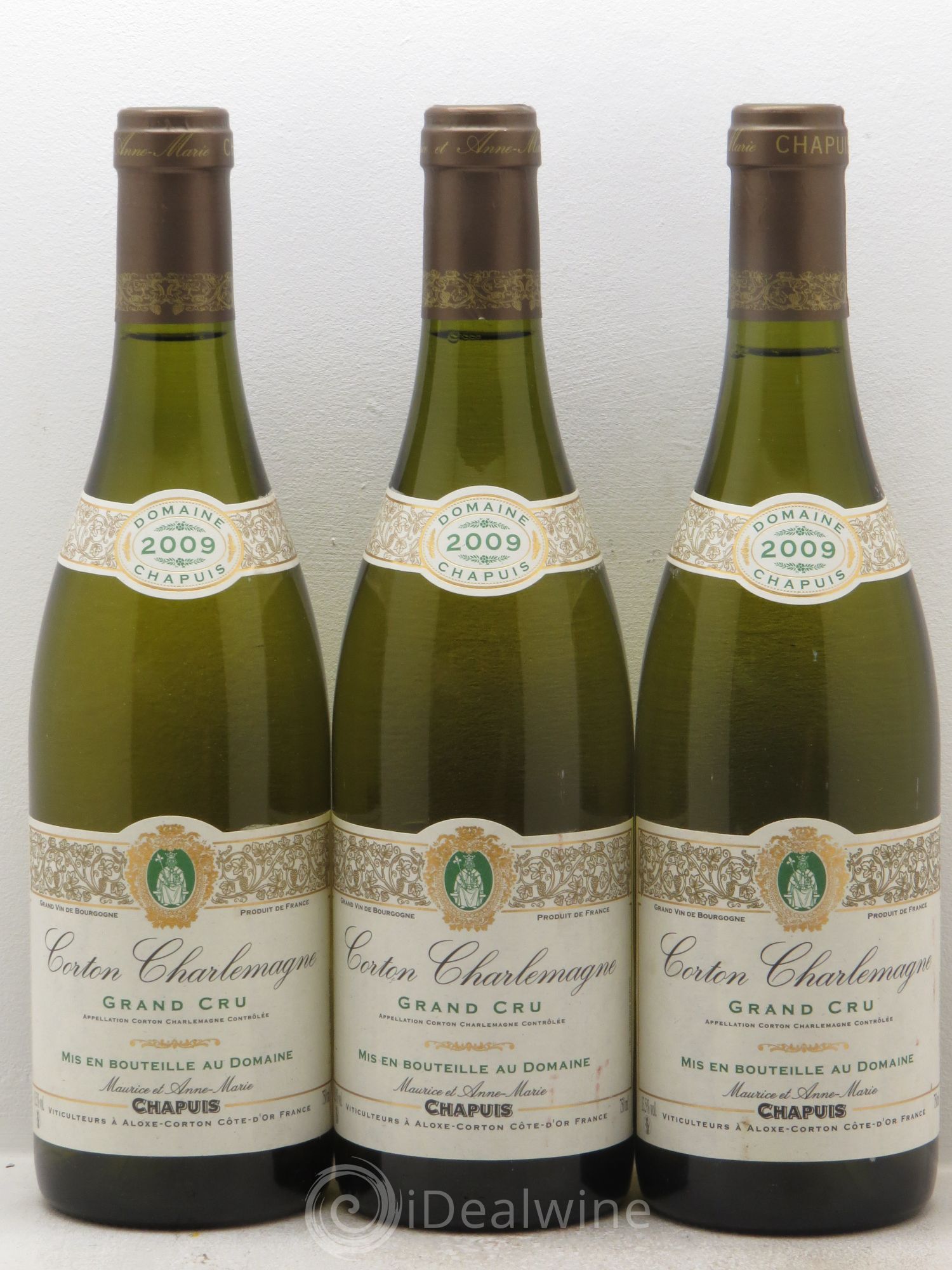 Corton-Charlemagne Grand Cru Maurice Chapuis 2009 - Lotto di 3 bottiglie - 0