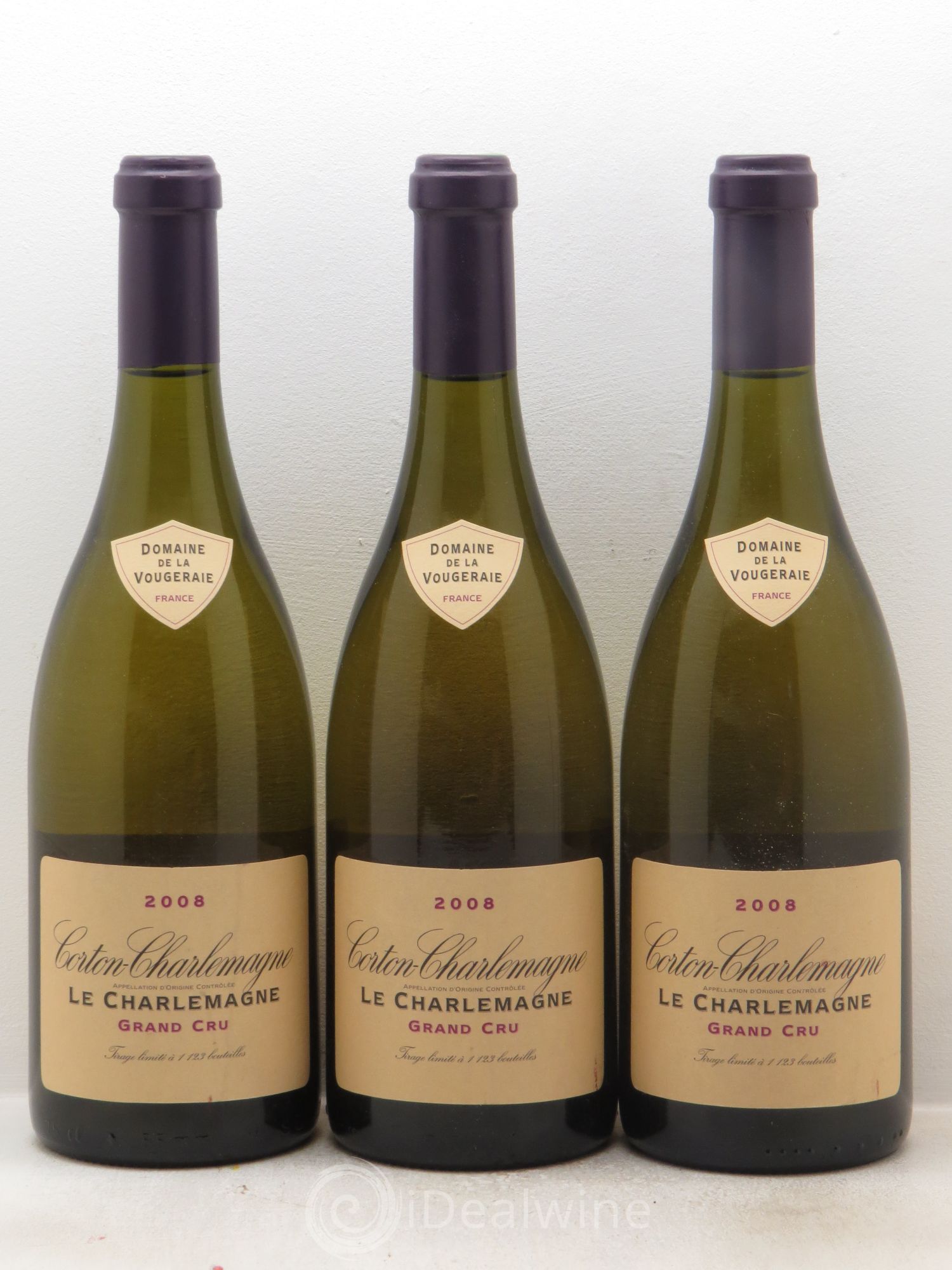 Corton-Charlemagne Grand Cru Domaine de la Vougeraie 2008 - Posten von 3 Flaschen - 0