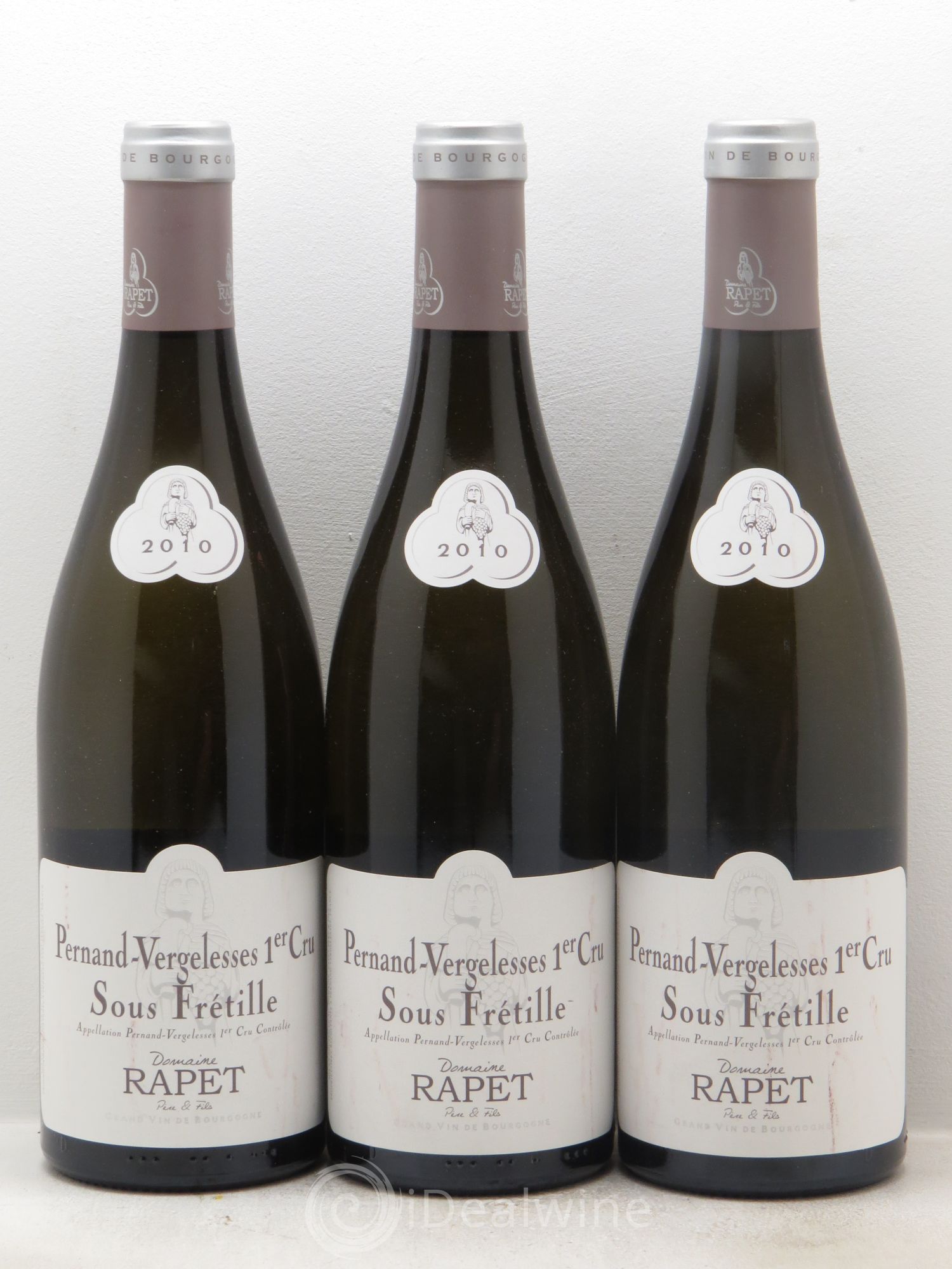 Pernand-Vergelesses 1er Cru Sous Frétille Vincent Rapet (sans prix de réserve) 2010 - Posten von 3 Flaschen - 0