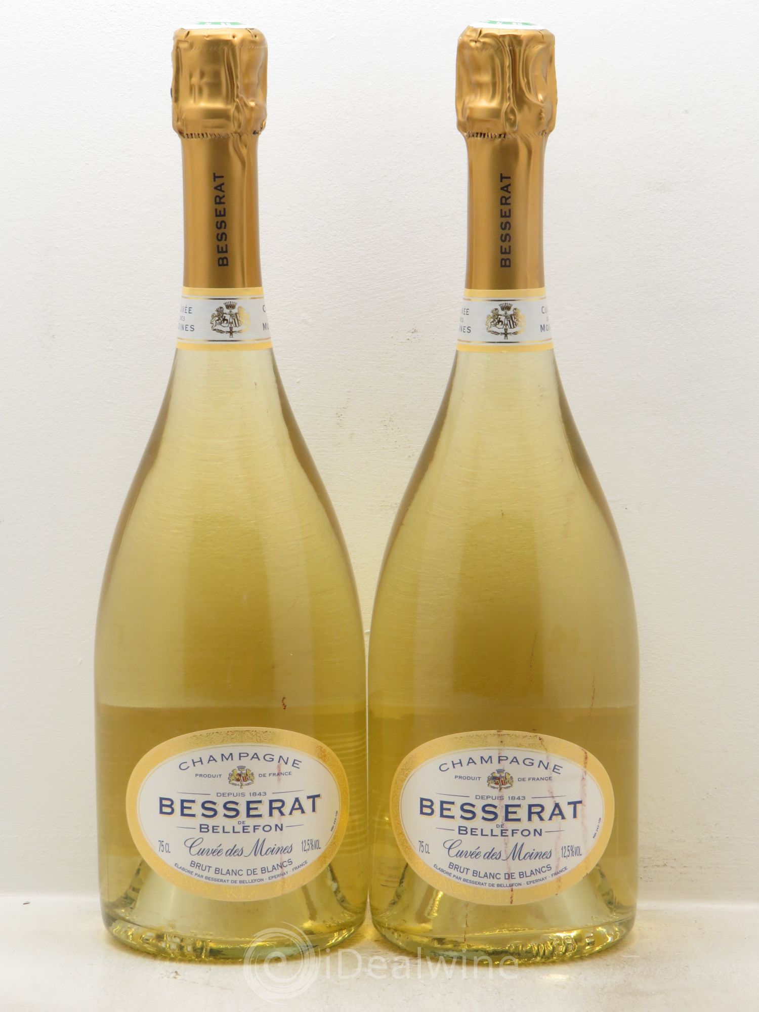 Champagne Besserat de Bellefon Cuvée des Moines Nature Blanc de Blancs - Posten von 2 Flaschen - 0