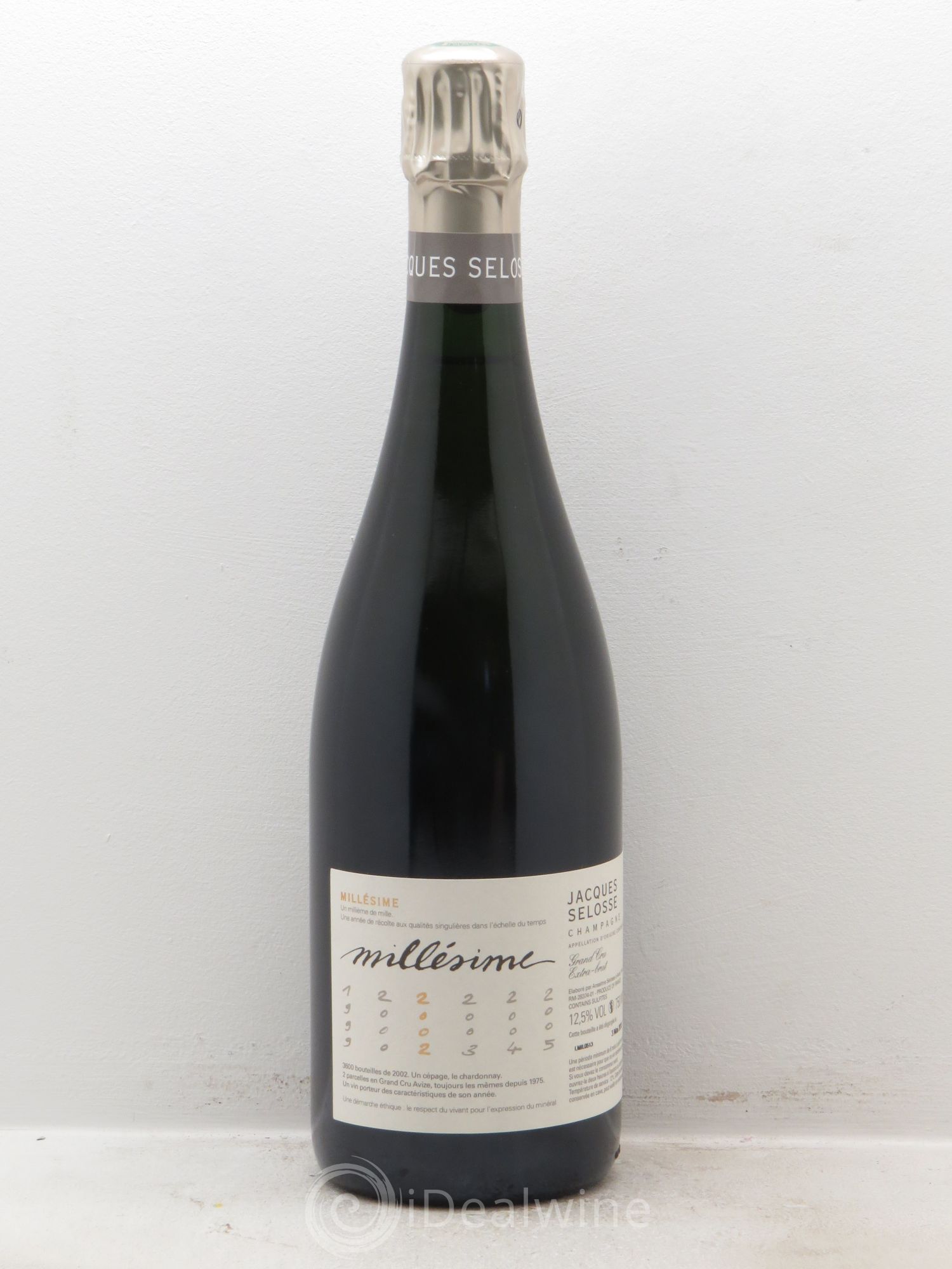 Blanc de Blancs Grand Cru Extra-Brut Jacques Selosse 2002 - Lot de 1 bouteille - 0
