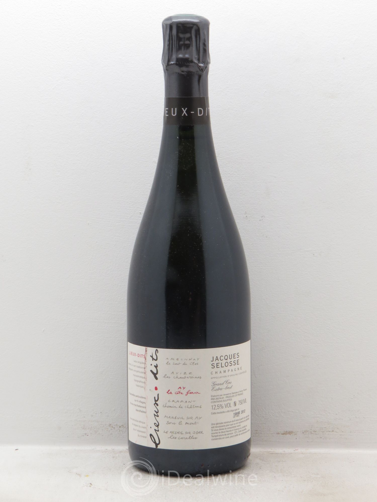 Champagne Selosse Ay La Côte Faron 1er Cru extra Brut - Posten von 1 Flasche - 0