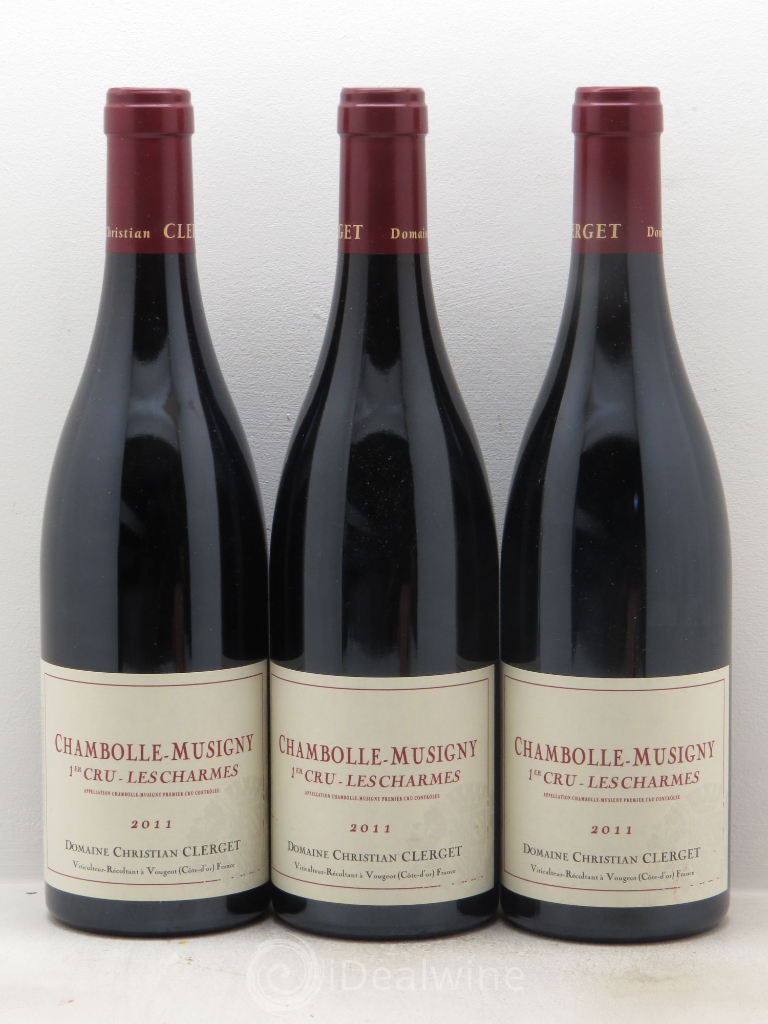 Chambolle-Musigny 1er Cru Les Charmes Christian Clerget (sans prix de réserve) 2011 - Lot de 3 bouteilles - 0