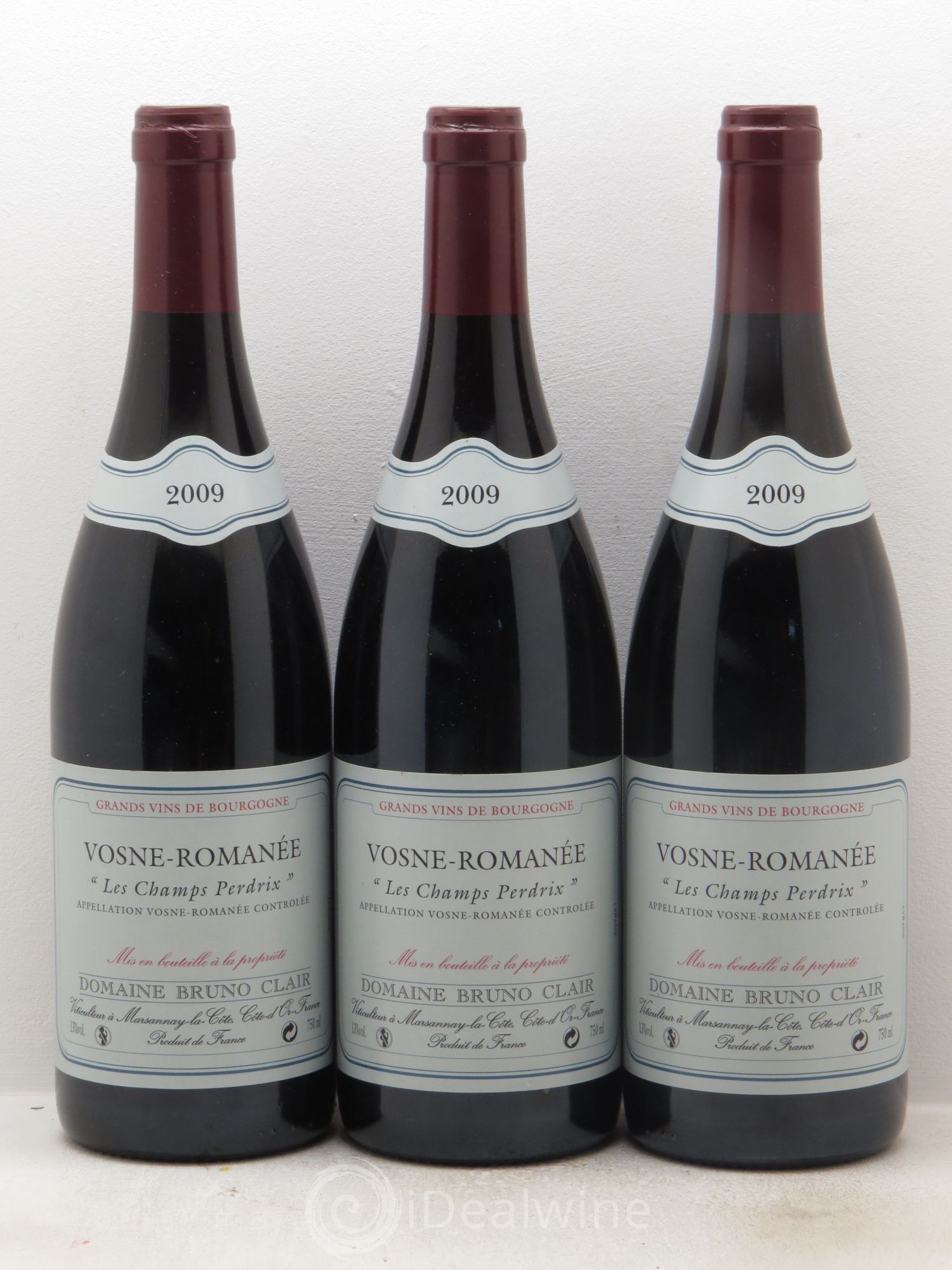 Vosne-Romanée Les Champs Perdrix Bruno Clair (Domaine) 2009 - Lotto di 3 bottiglie - 0