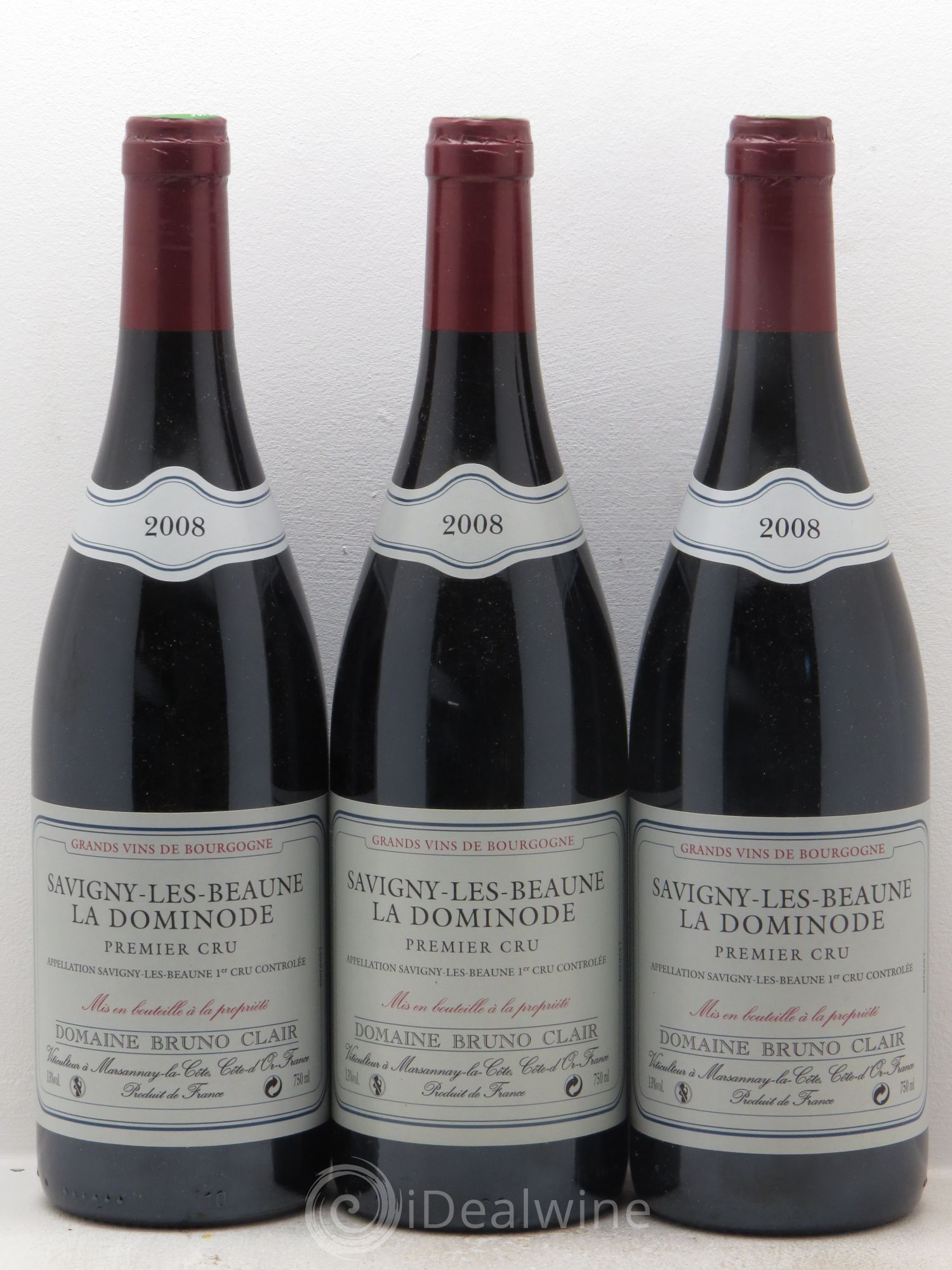 Savigny-lès-Beaune 1er Cru La Dominode Bruno Clair (Domaine) 2008 - Lot de 3 bouteilles - 0