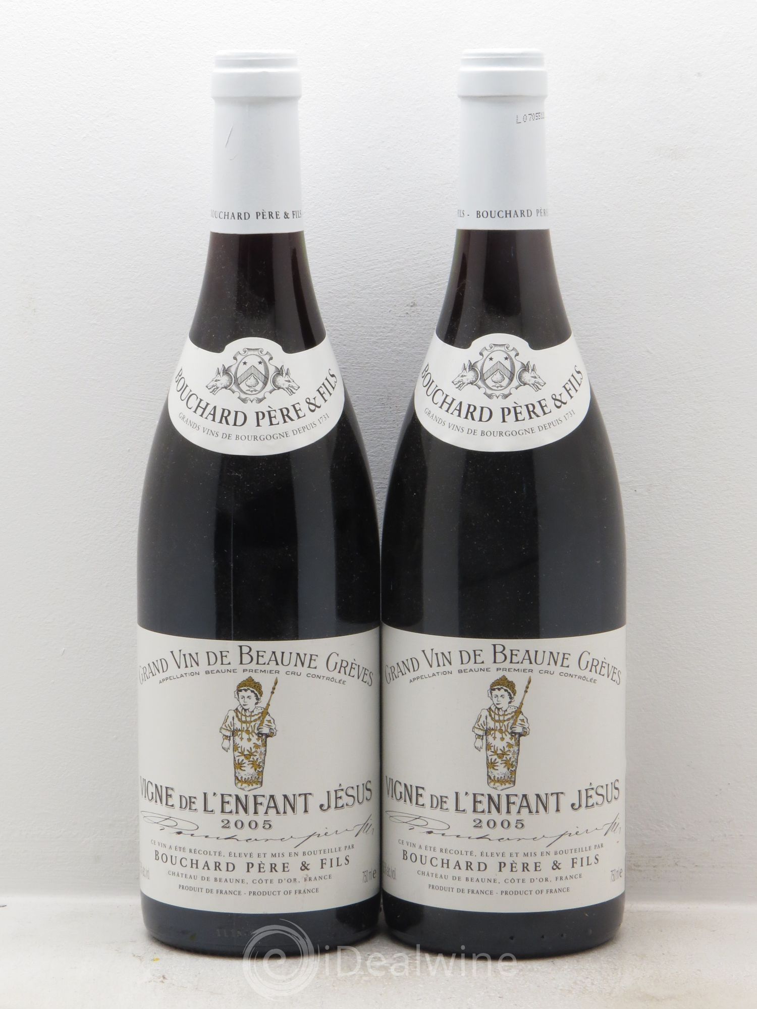 Beaune 1er Cru Grèves - Vigne de l'Enfant Jésus Bouchard Père & Fils 2005 - Lot de 2 bouteilles - 0