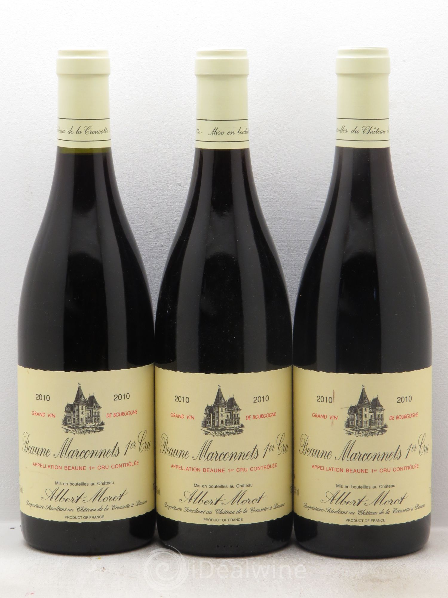 Beaune 1er Cru Albert Morot 2010 - Lot de 3 bouteilles - 0