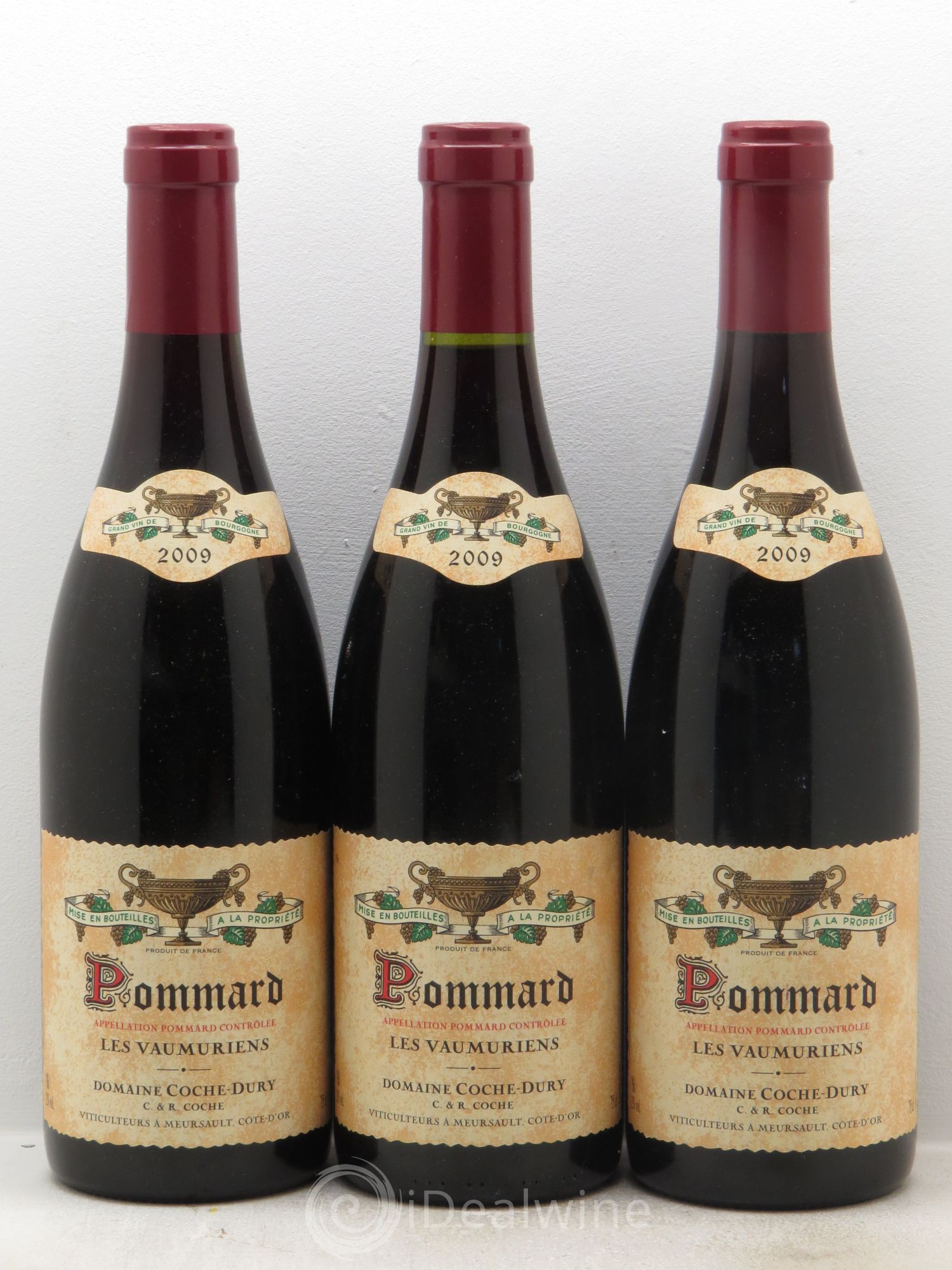 Pommard les Vaumuriens Coche Dury (Domaine) 2009 - Lot de 3 bouteilles - 0