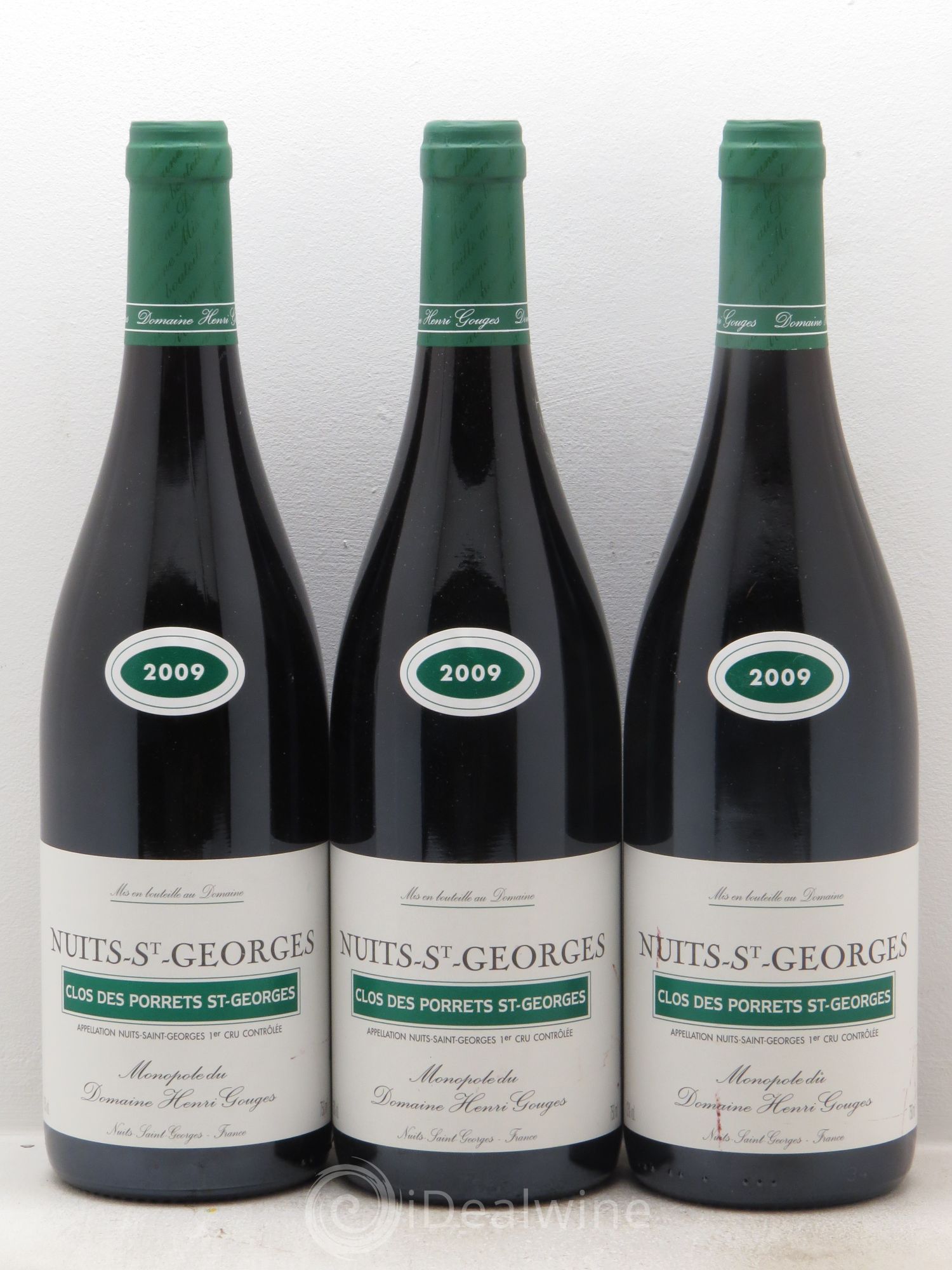 Nuits-Saint-Georges 1er Cru Clos des Porrets St Georges Henri Gouges 2009 - Lot de 3 bouteilles - 0