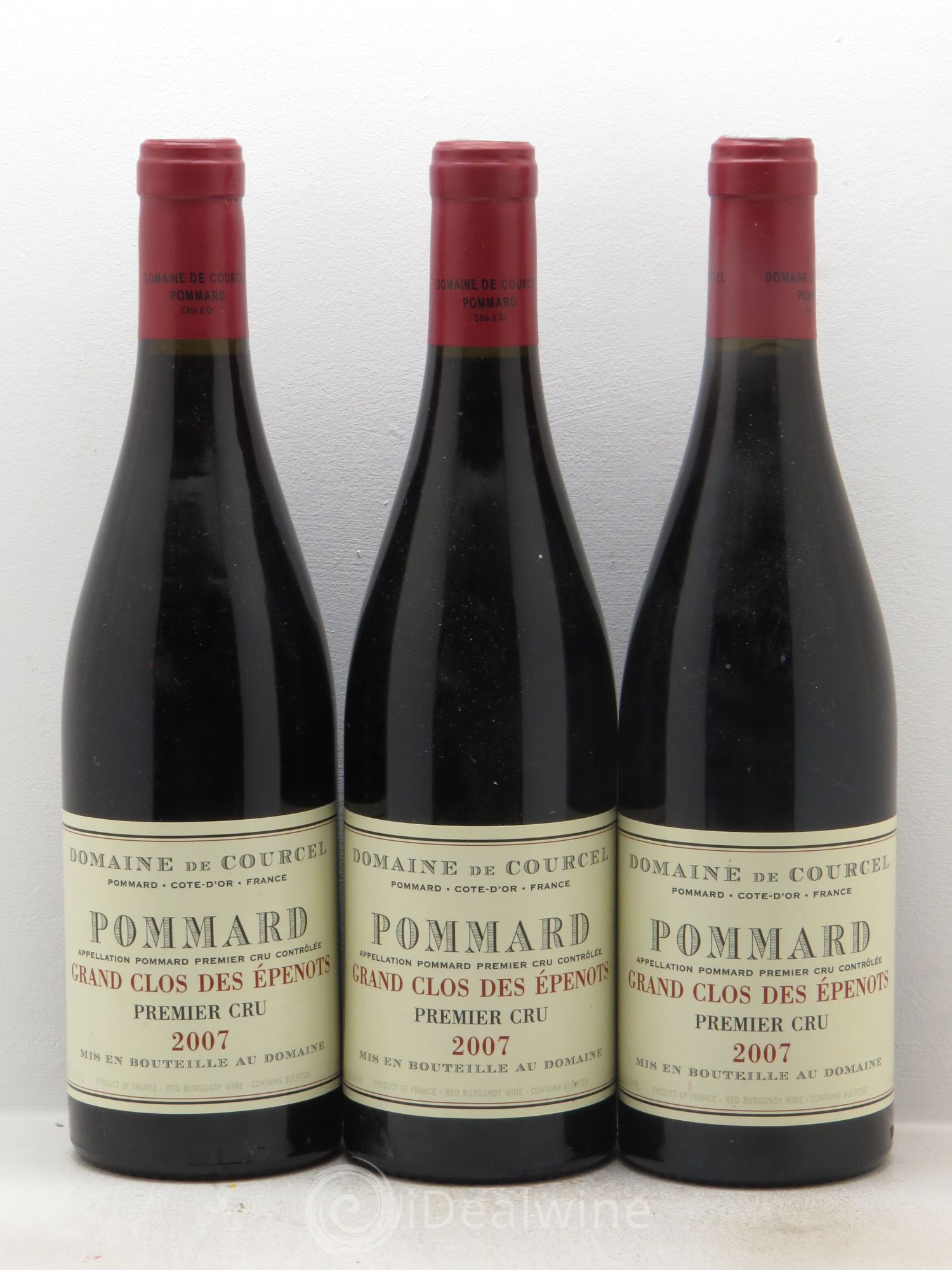 Pommard 1er Cru Grand Clos des Epenots de Courcel (Domaine) 2007 - Lot de 3 bouteilles - 0
