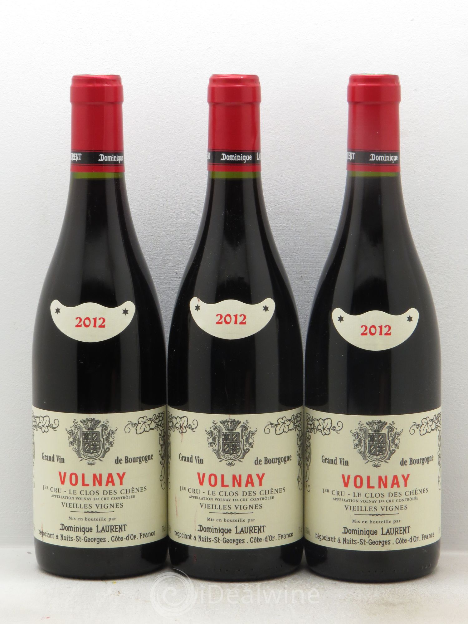 Volnay 1er Cru Vieilles Vignes Domaine Dominique Laurent (sans prix de réserve) 2012 - Posten von 3 Flaschen - 0