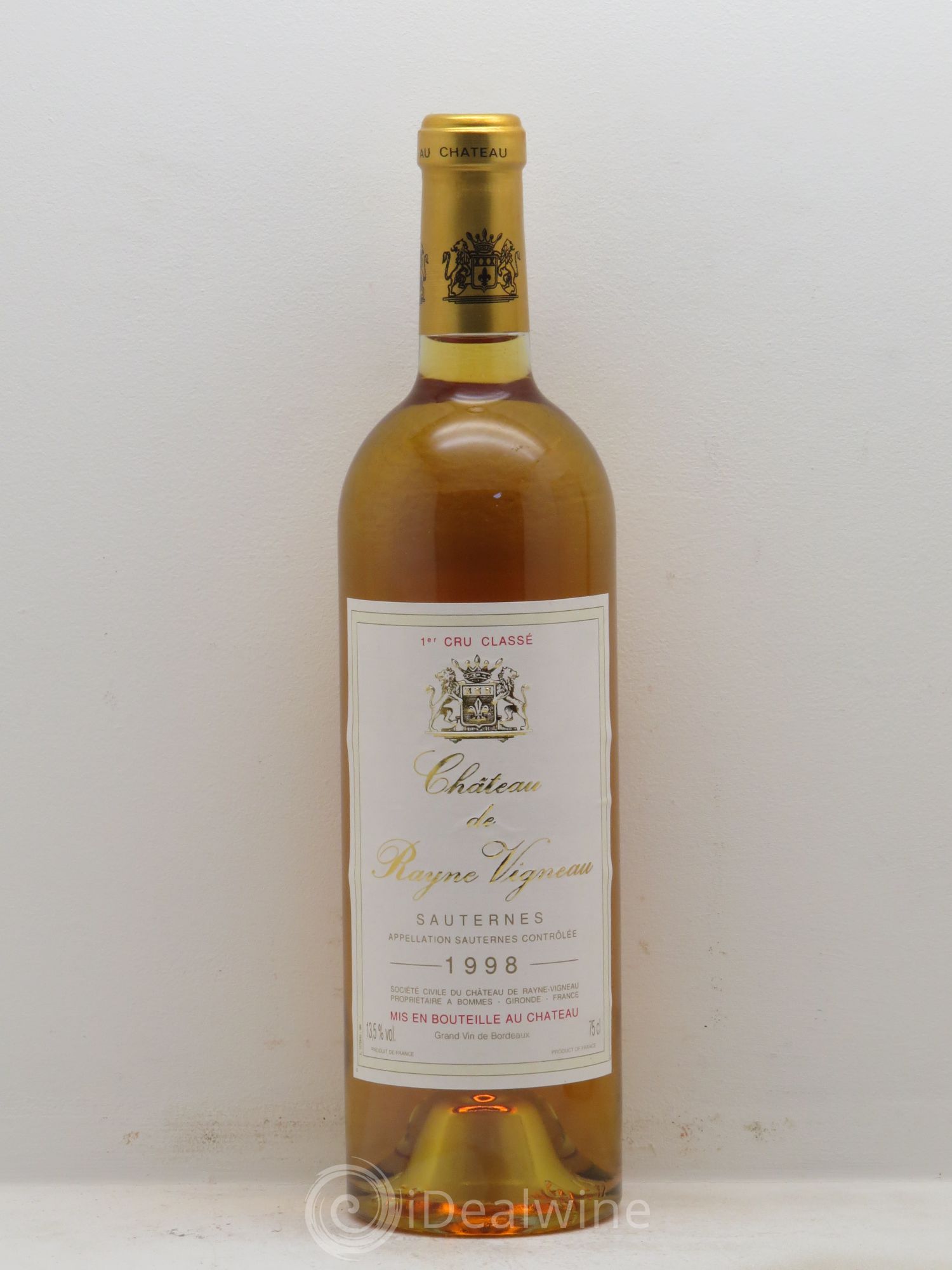 Château de Rayne Vigneau 1er Grand Cru Classé (senza prezzo di riserva) 1998 - Lotto di 1 bottiglia - 0