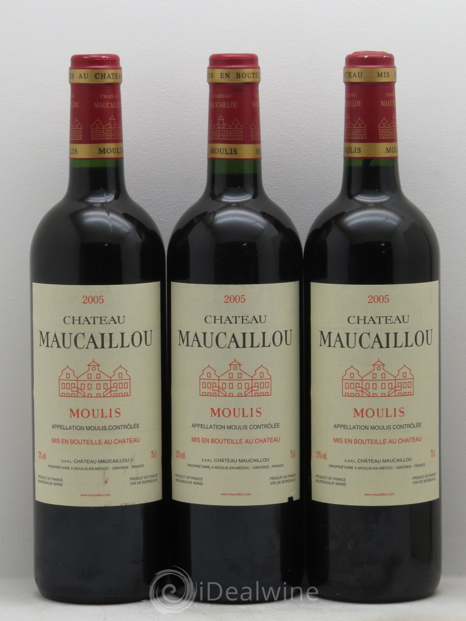 Château Maucaillou (sans prix de réserve) 2005 - Lot de 3 bouteilles - 0
