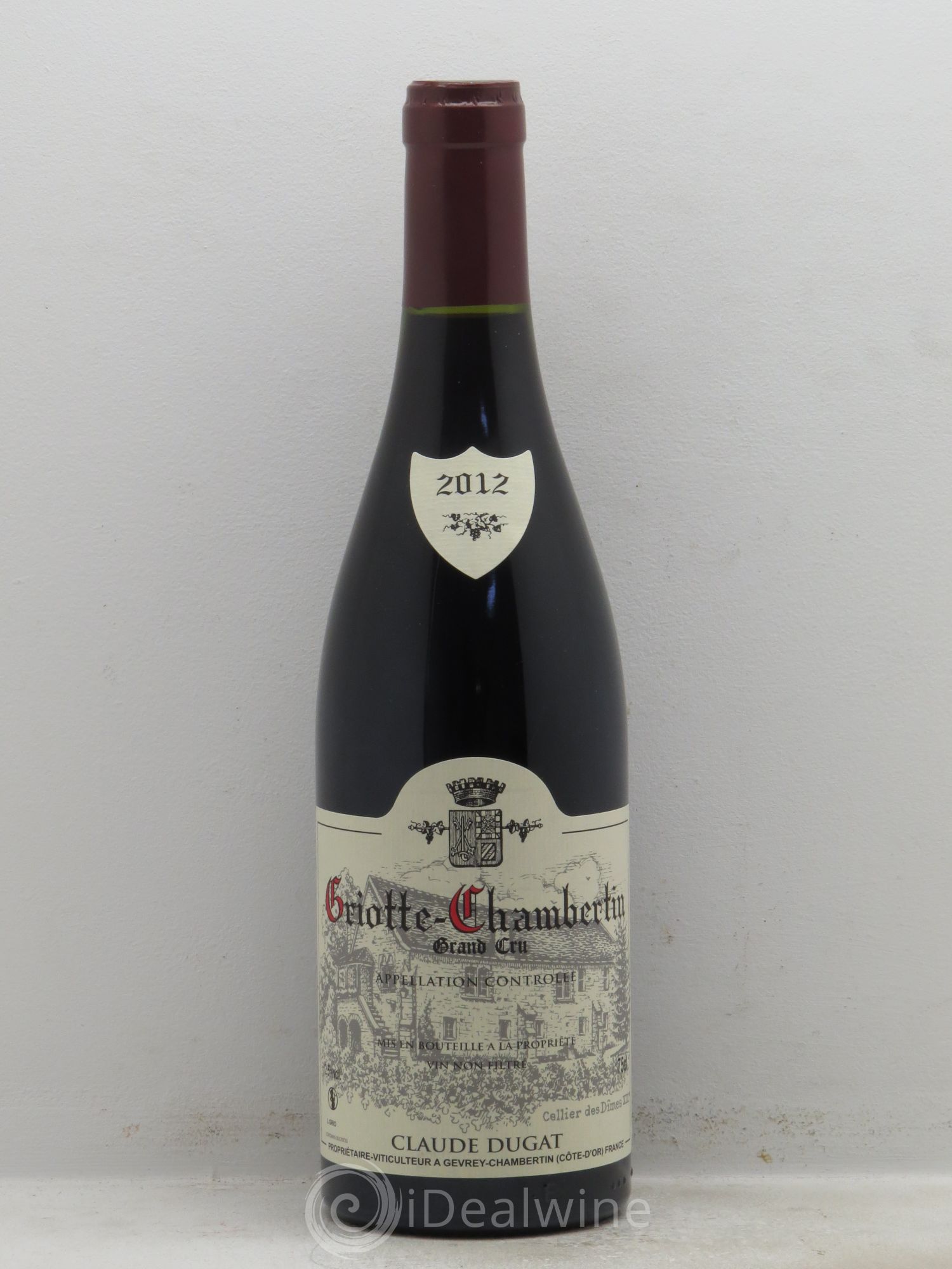 Griotte-Chambertin Grand Cru Claude Dugat 2012 - Lot de 1 bouteille - 0