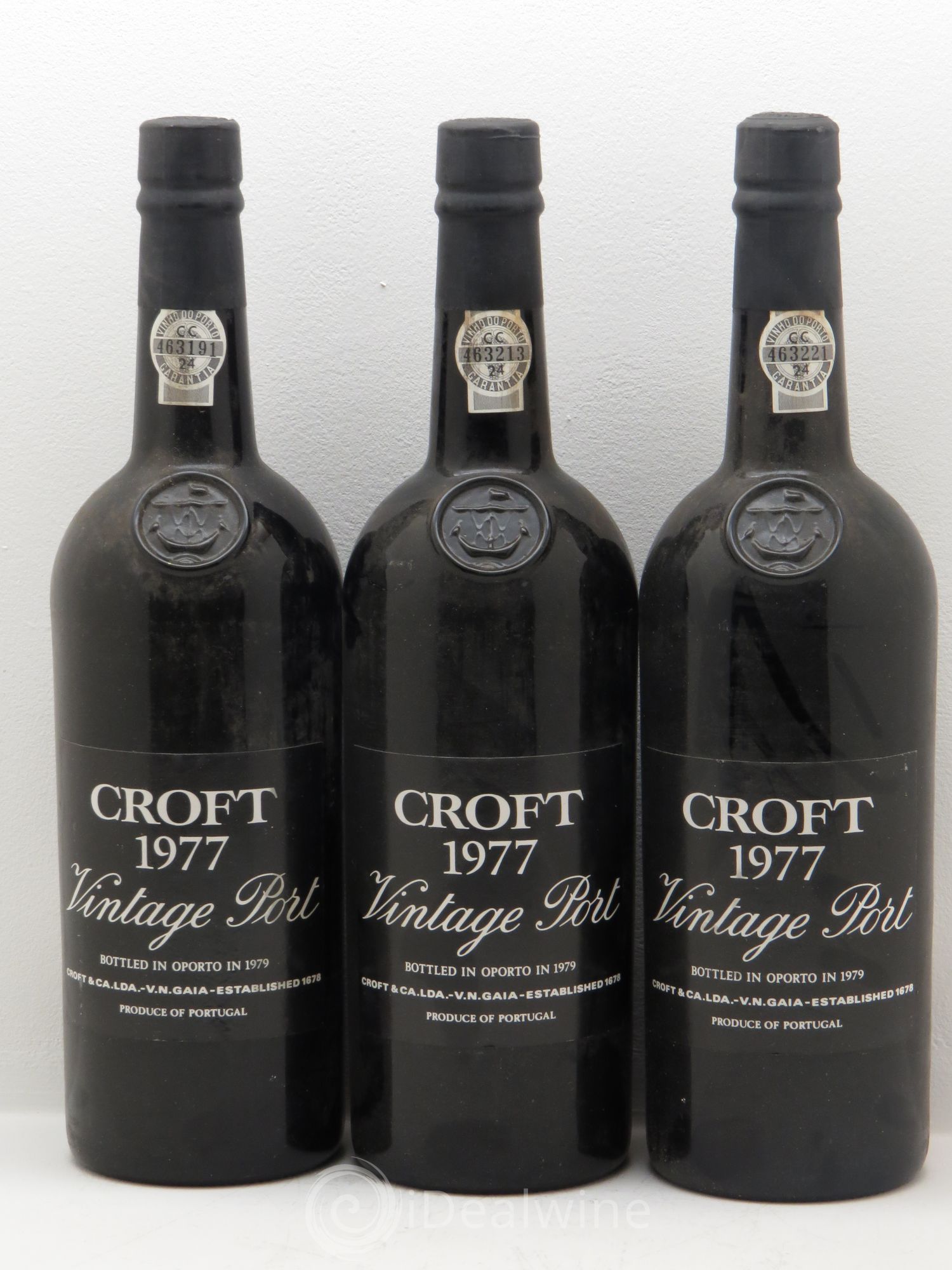 Porto Croft The Fladgate Partnership Vintage 1977 - Lot de 3 bouteilles - 0