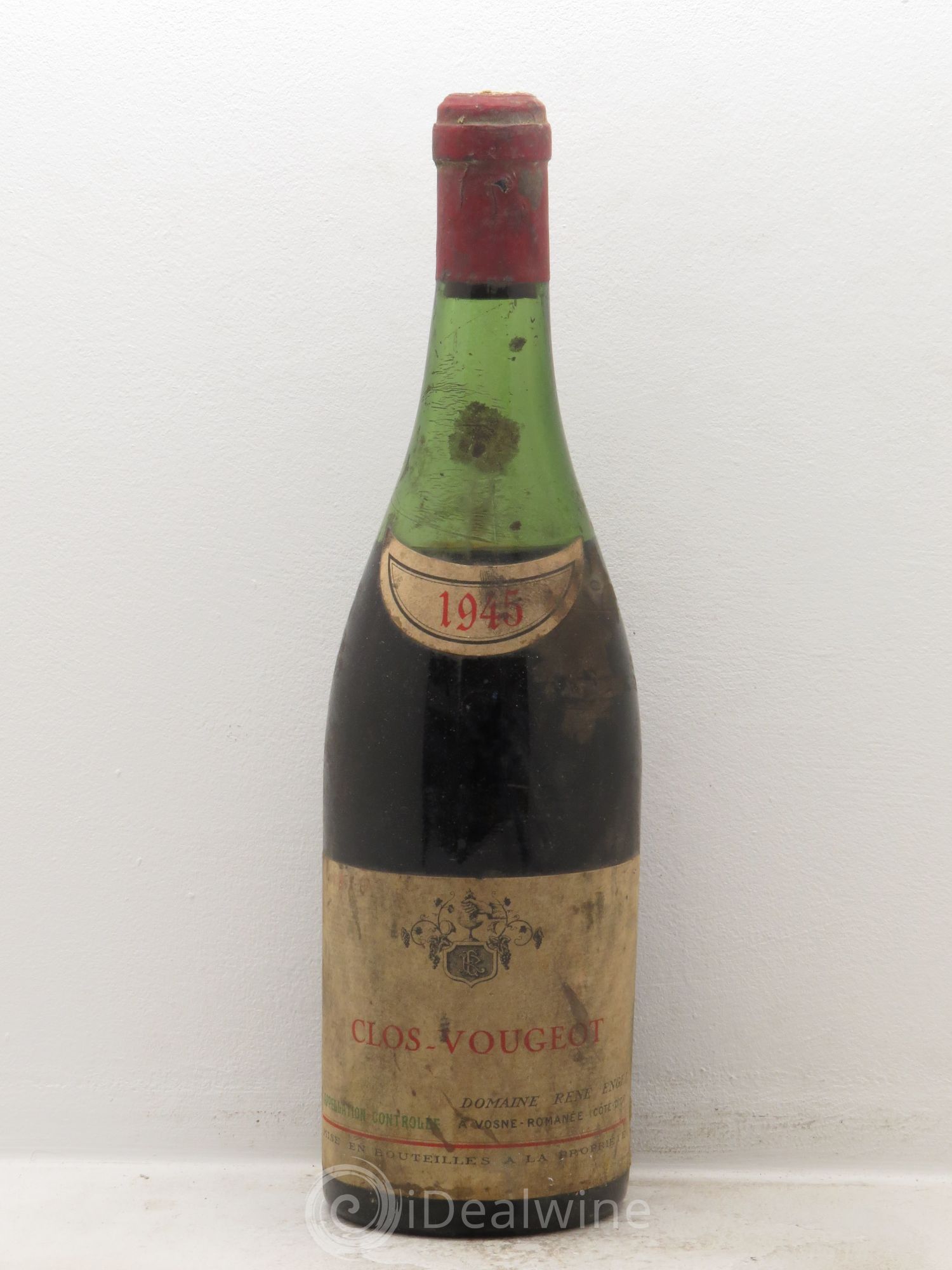 Clos de Vougeot Grand Cru Domaine René Engel - Domaine Eugénie 1945 - Lot de 1 bouteille - 0