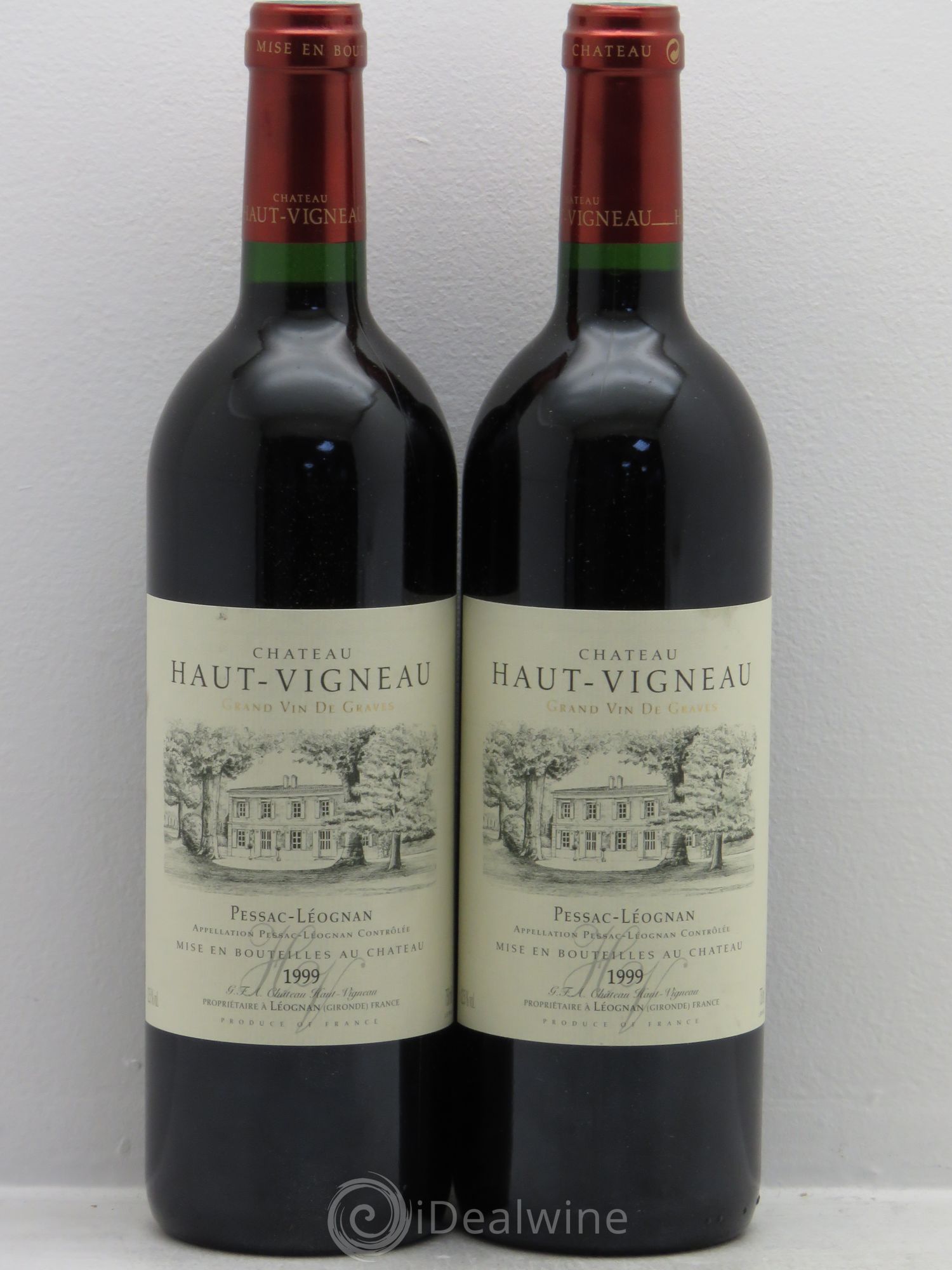Pessac-Léognan Château Haut Vigneau 1999 - Lot de 2 bouteilles - 0