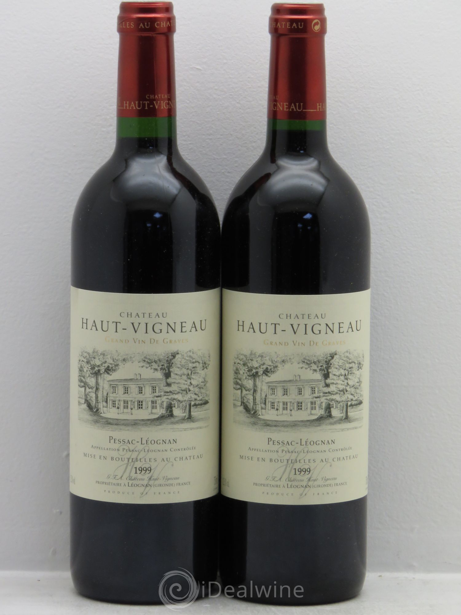 Pessac-Léognan Château Haut Vigneau 1999 - Lot de 2 bouteilles - 0