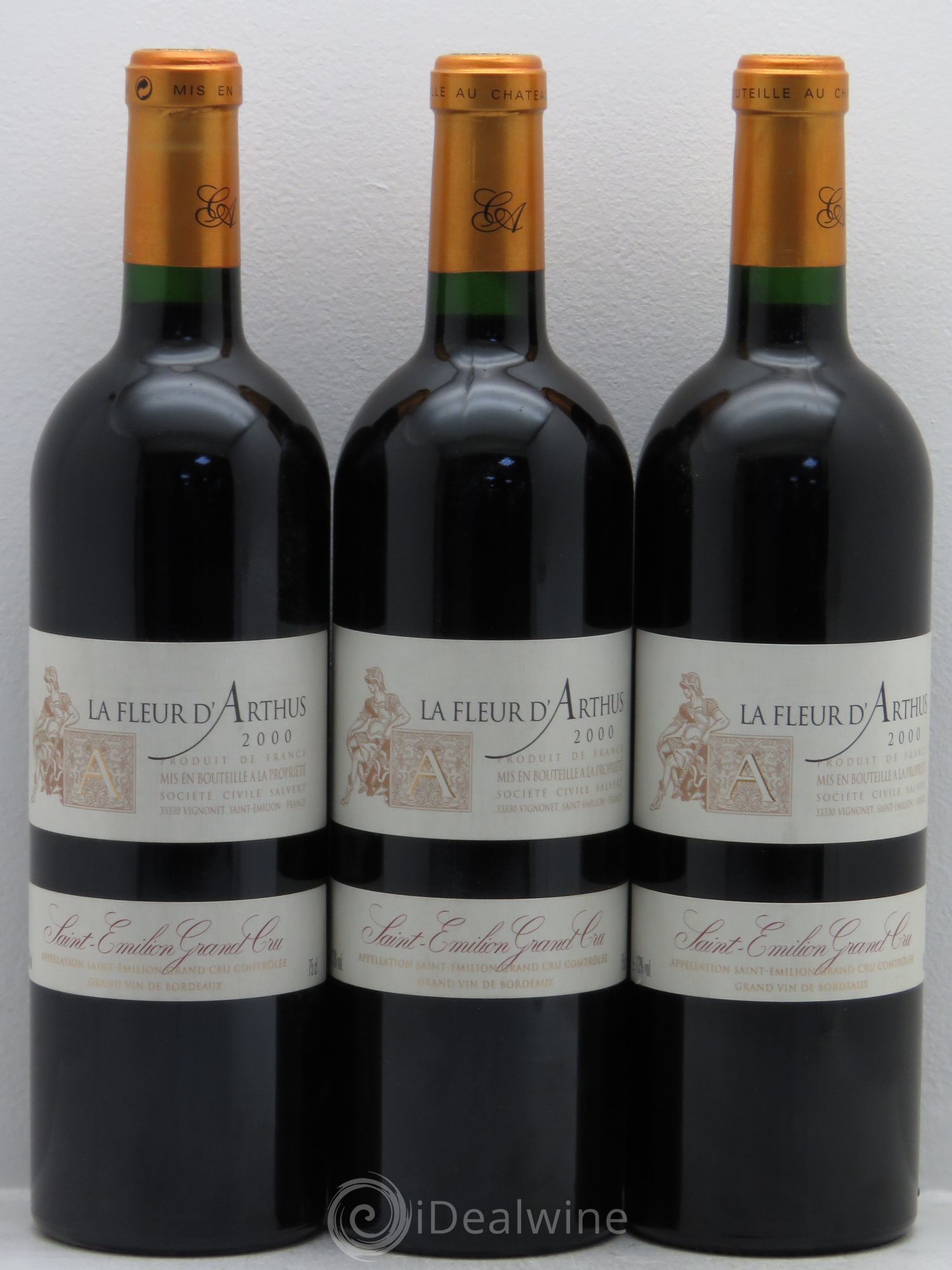 Saint-Émilion Château La Fleur d'Arthus 2000 - Posten von 3 Flaschen - 0