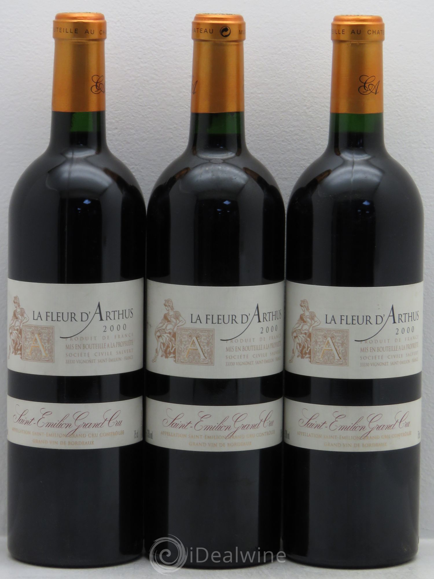 Saint-Émilion Château La Fleur d'Arthus 2000 - Posten von 3 Flaschen - 0
