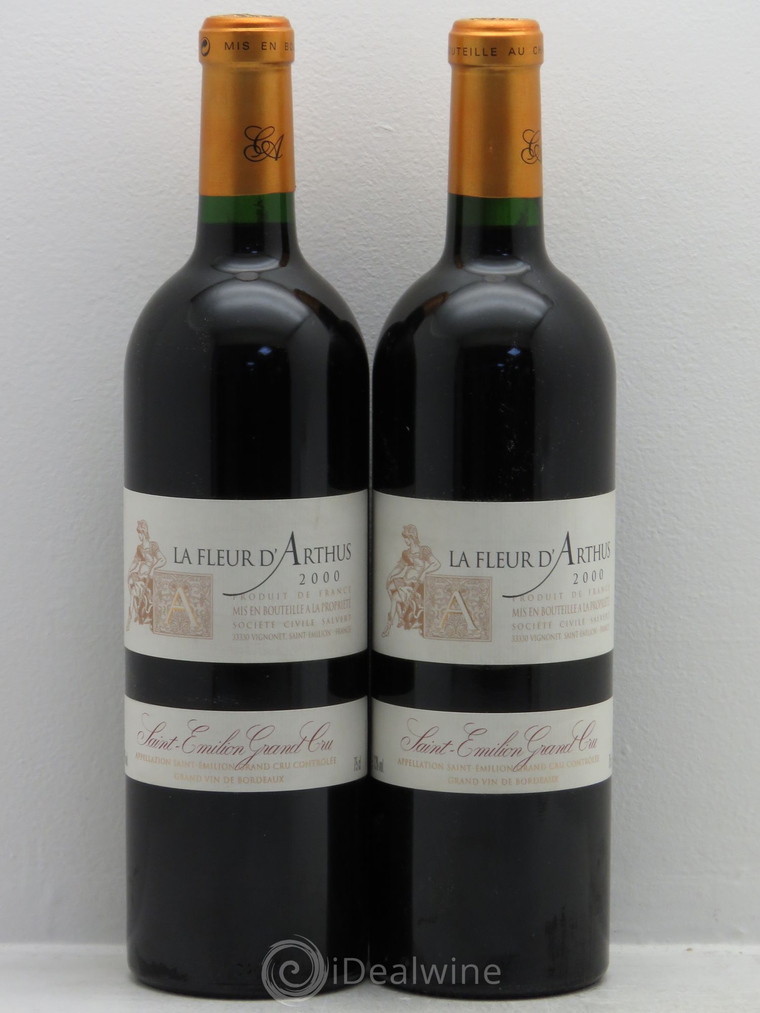 Saint-Émilion Château La Fleur d'Arthus 2000 - Lot de 2 bouteilles - 0