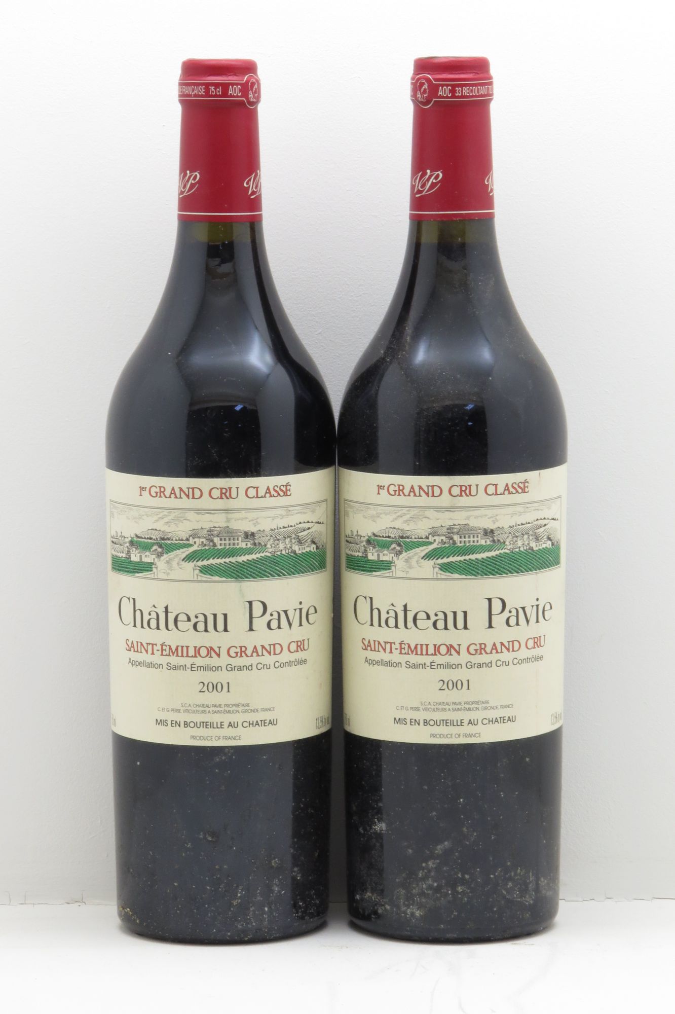 Château Pavie 1er Grand Cru Classé A 2001 - Lot de 2 bouteilles - 0