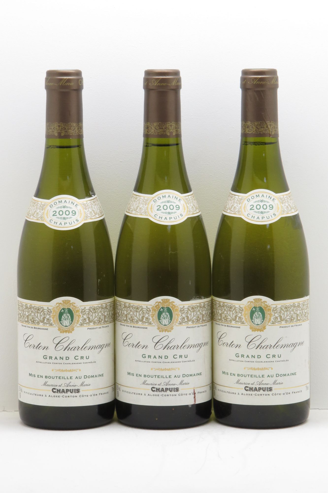 Corton-Charlemagne Grand Cru Maurice Chapuis 2009 - Posten von 3 Flaschen - 0