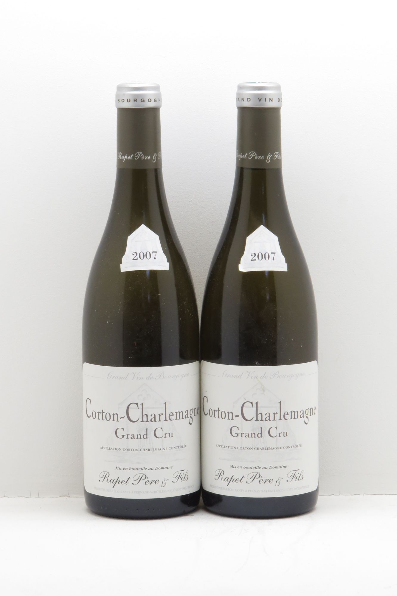 Corton-Charlemagne Grand Cru Rapet Père & Fils 2007 - Lot de 2 bouteilles - 0
