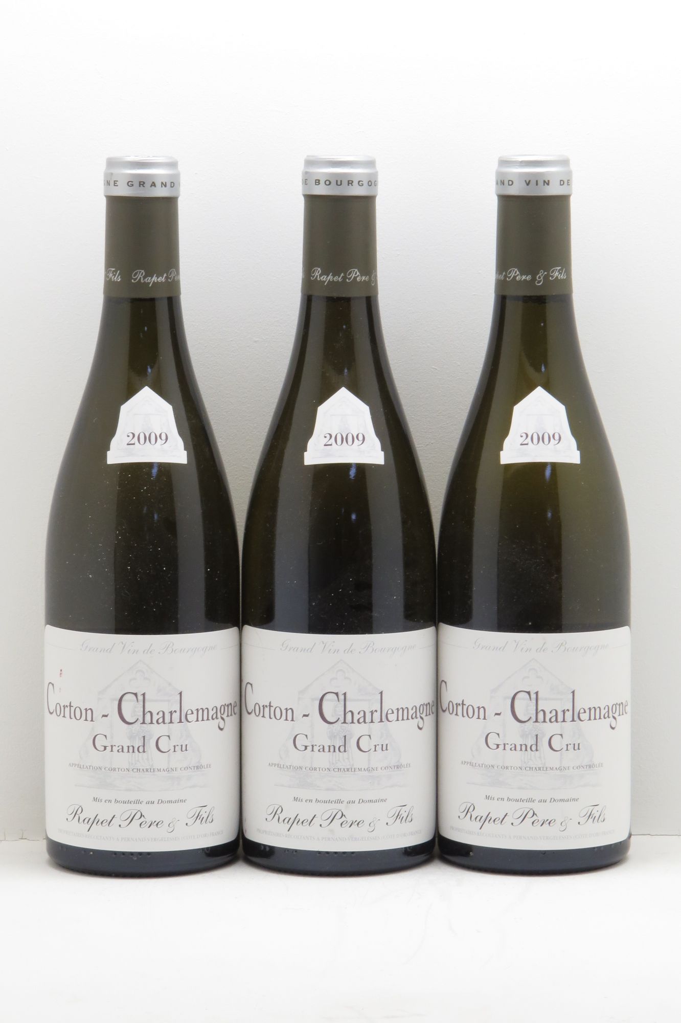 Corton-Charlemagne Grand Cru Rapet Père & Fils 2009 - Lot de 3 bouteilles - 0