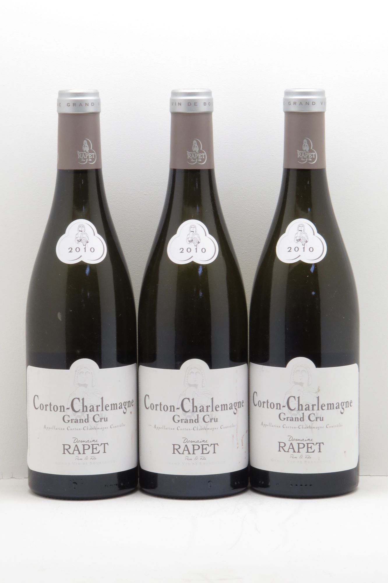 Corton-Charlemagne Grand Cru Rapet Père & Fils 2010 - Lot de 3 bouteilles - 0