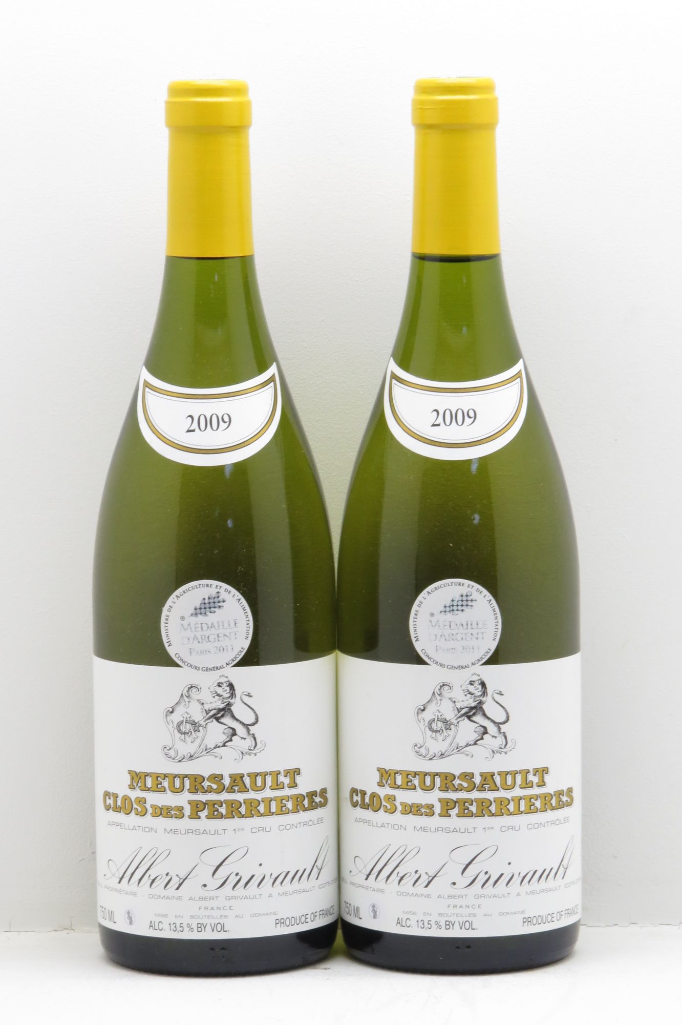 Meursault 1er Cru Perrières Albert Grivault 2009 - Lot de 2 bouteilles - 0