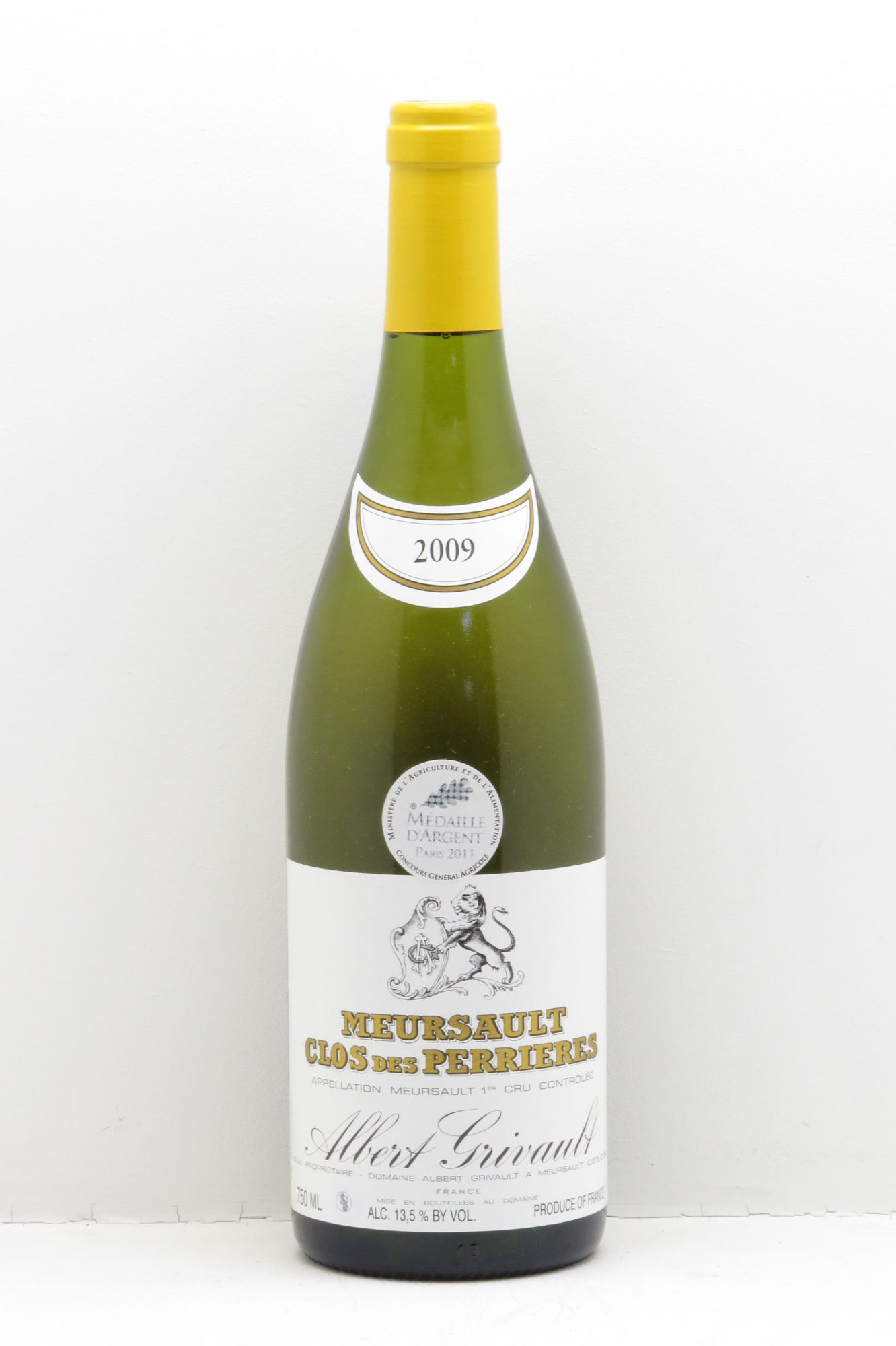 Meursault 1er Cru Perrières Albert Grivault null 2009 - Lot of 1 bottle - 0