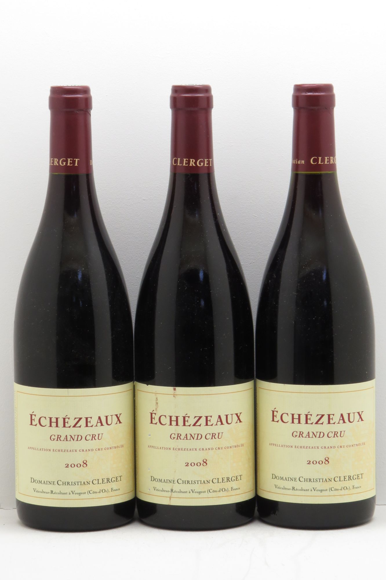 Echezeaux Grand Cru Christian Clerget 2008 - Lot de 3 bouteilles - 0