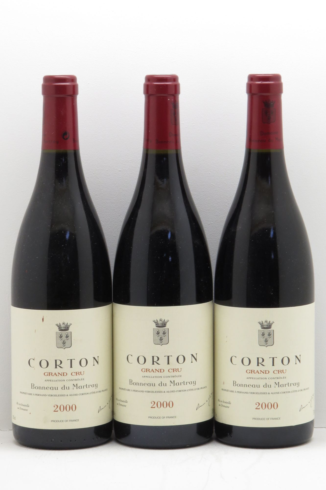 Corton Grand Cru Bonneau du Martray (Domaine) 2000 - Lot de 3 bouteilles - 0