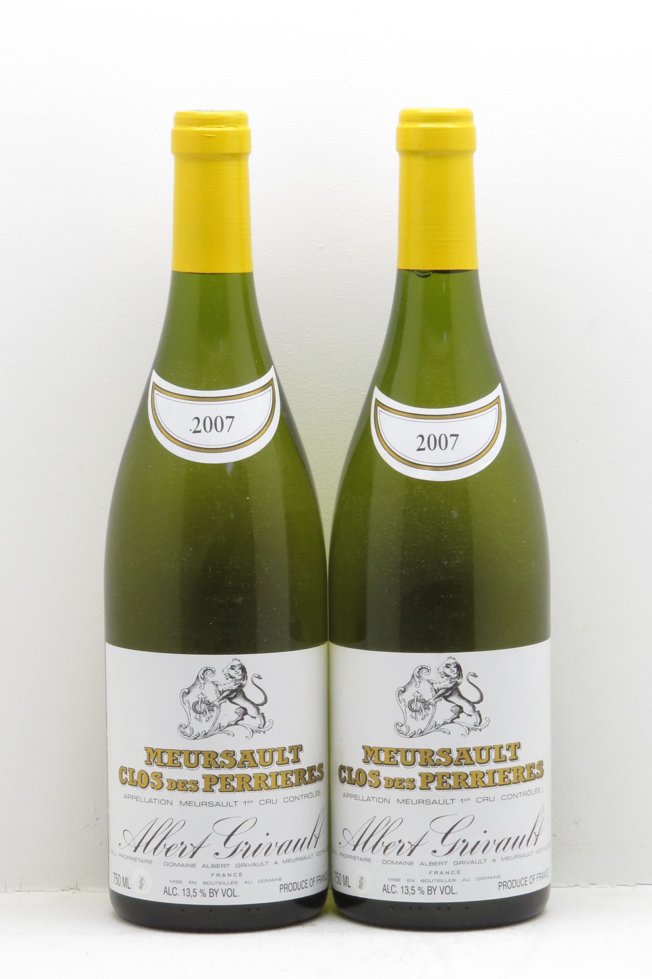 Meursault 1er Cru Perrières Albert Grivault 2007 - Lot de 2 bouteilles - 0