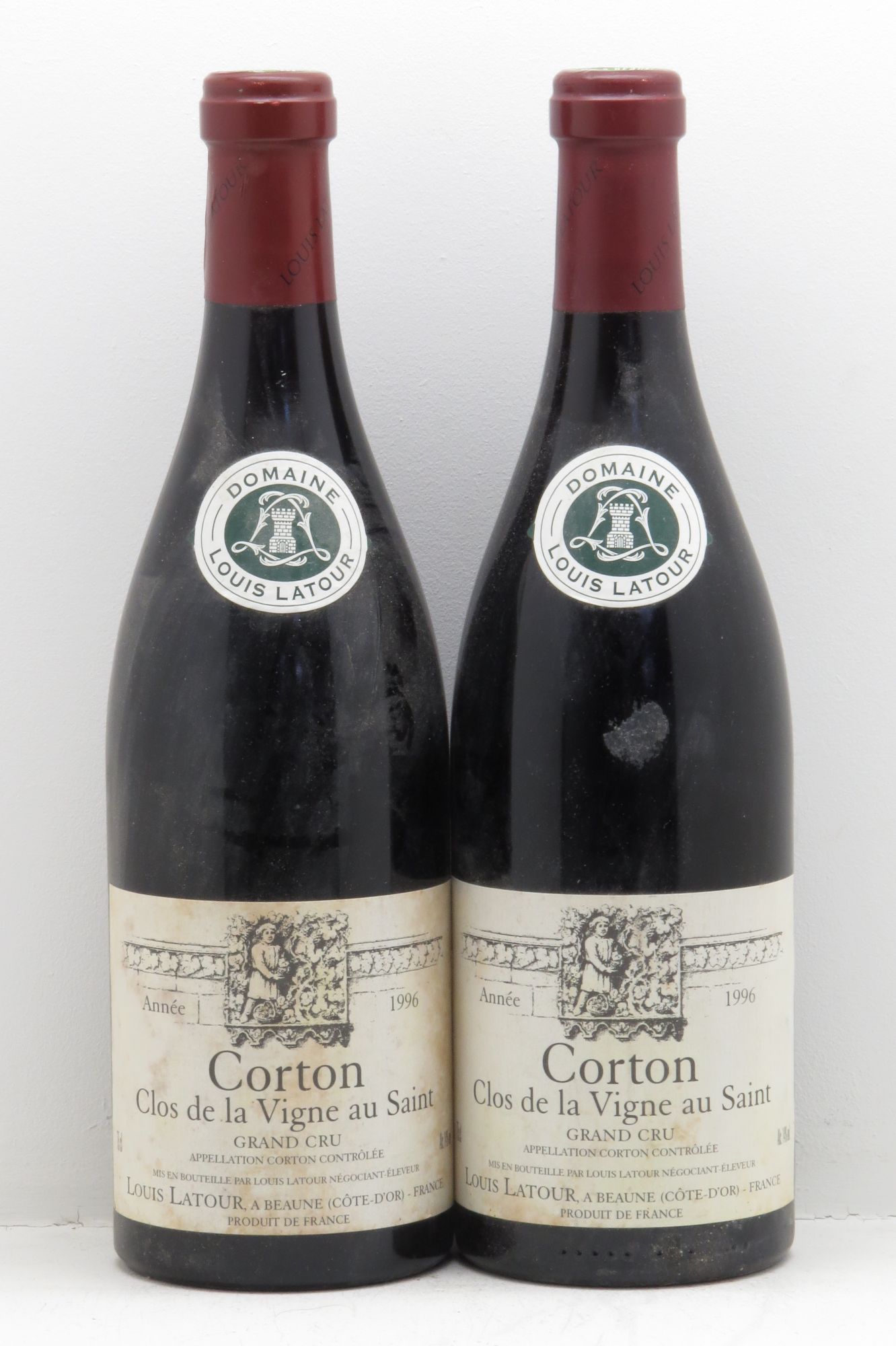 Corton Grand Cru Clos de la vigne au Saint Louis Latour null 1996 - Lot of 2 bottles - 0