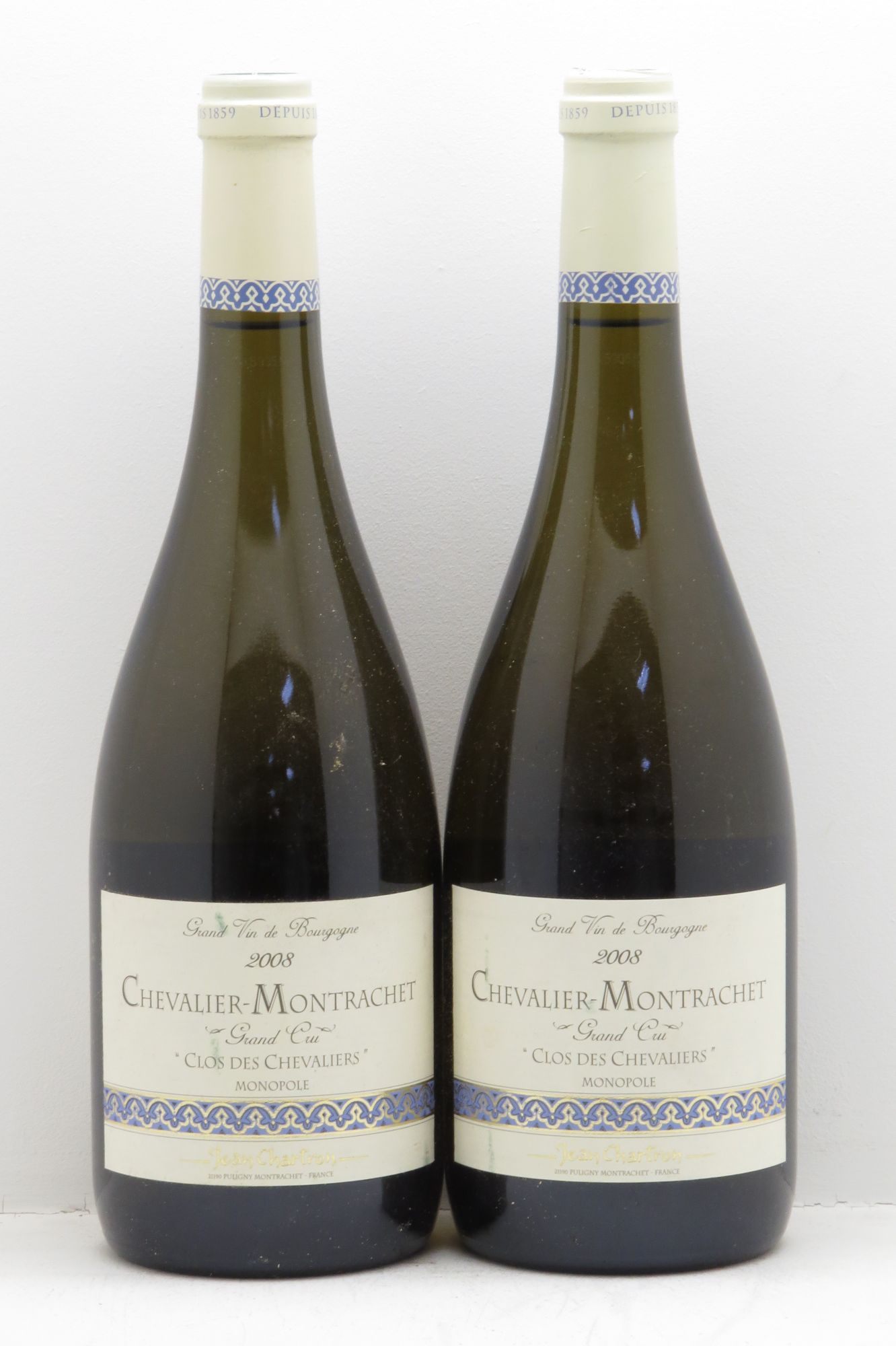Chevalier-Montrachet Grand Cru Clos des Chevaliers - Jean Chartron 2008 - Posten von 2 Flaschen - 0