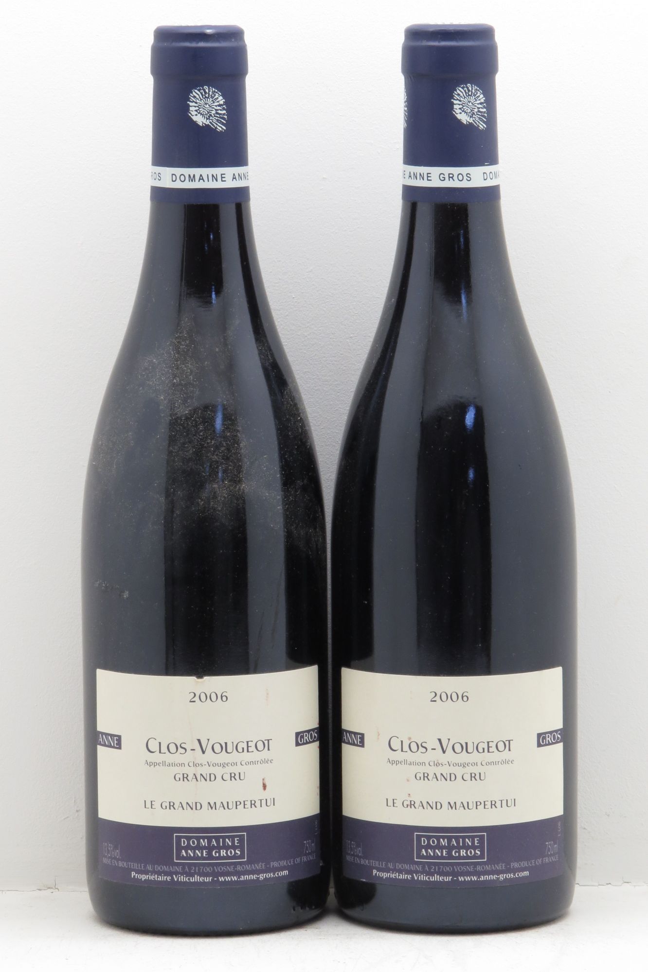 Clos de Vougeot Grand Cru Le Grand Maupertui Anne Gros 2006 - Lot de 2 bouteilles - 0