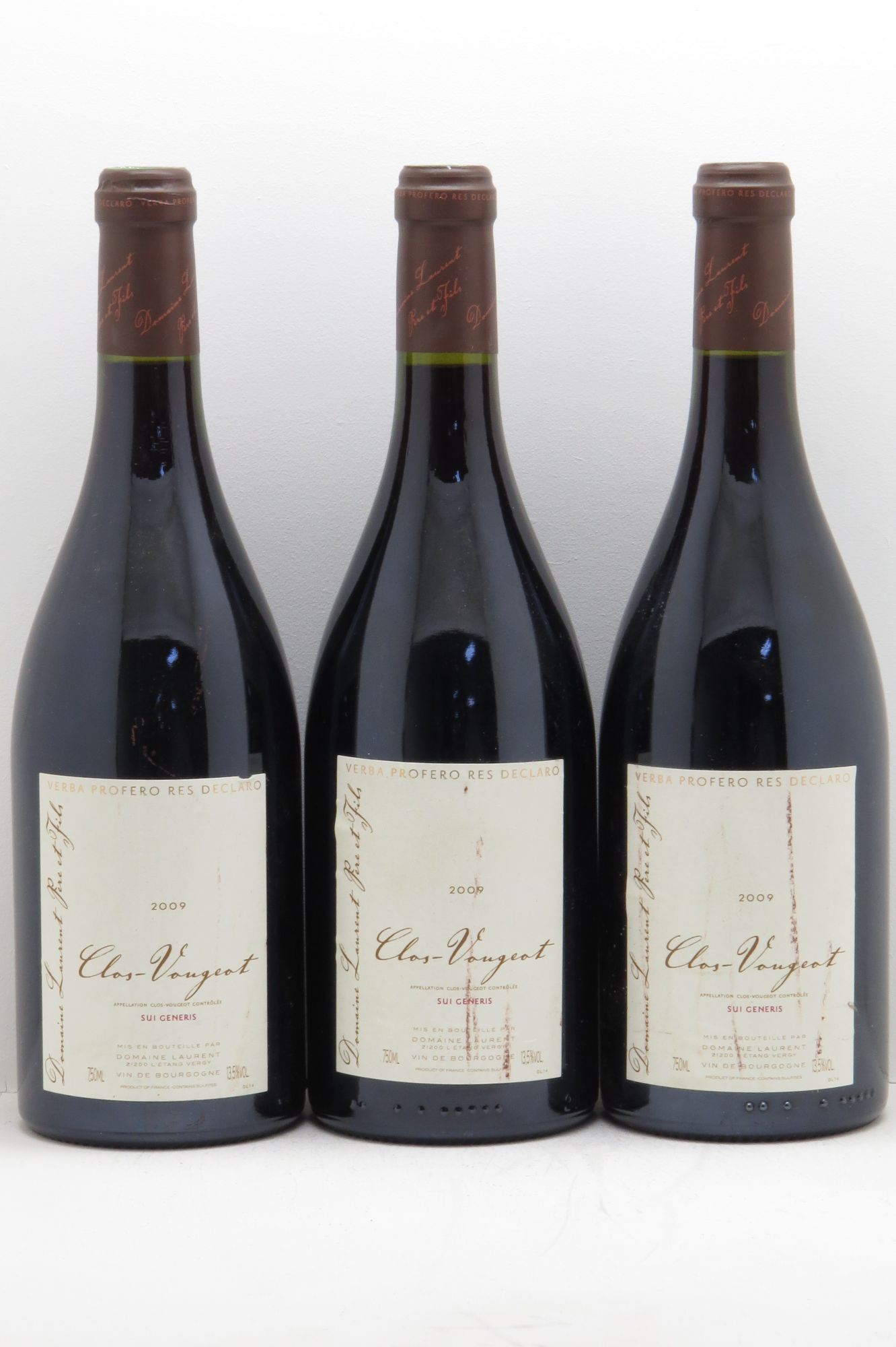 Clos de Vougeot Grand Cru Sui Generis Domaine Laurent 2009 - Lot de 3 bouteilles - 0