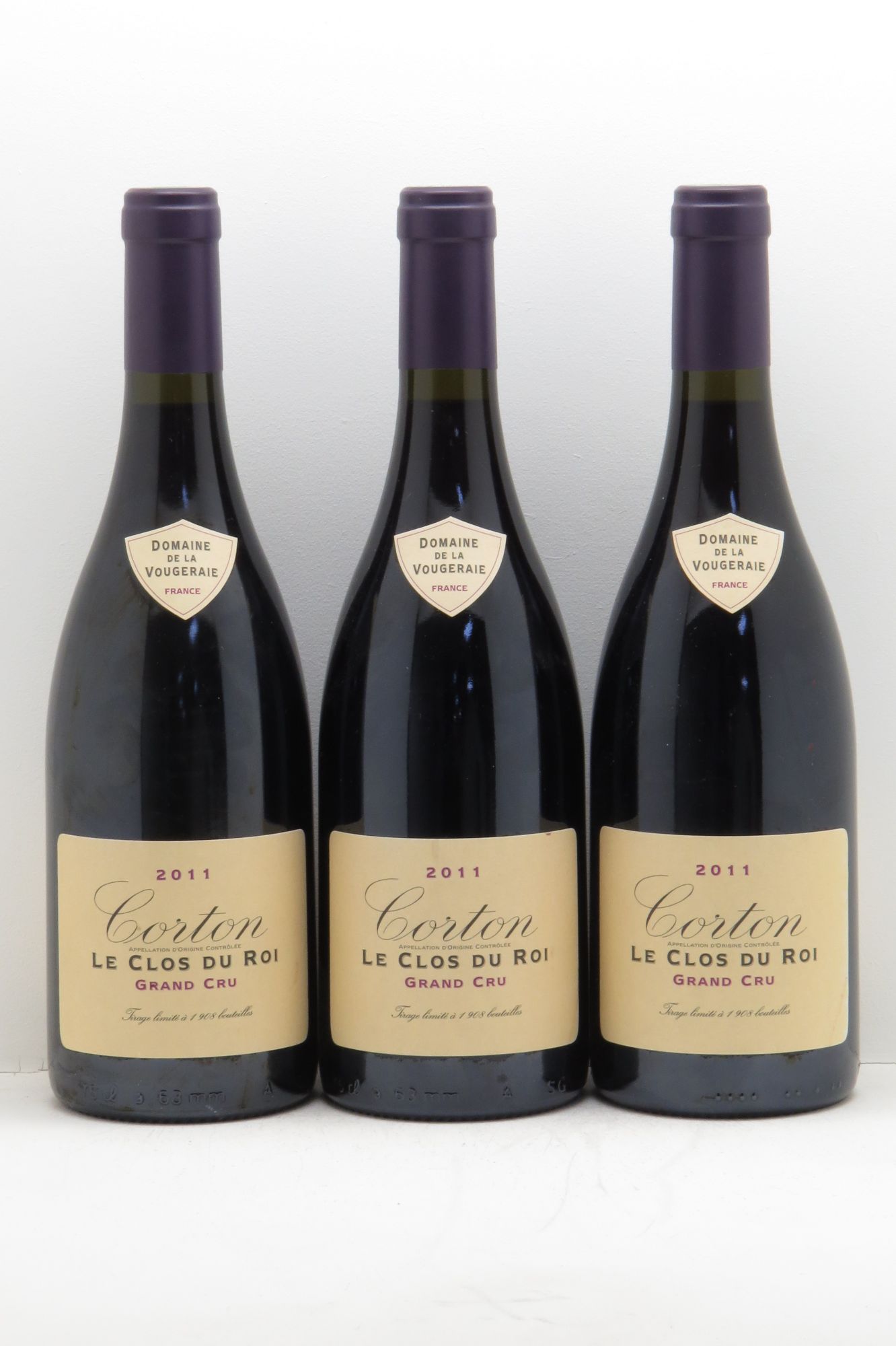 Corton Grand Cru Domaine de la Vougeraie 2011 - Posten von 3 Flaschen - 0