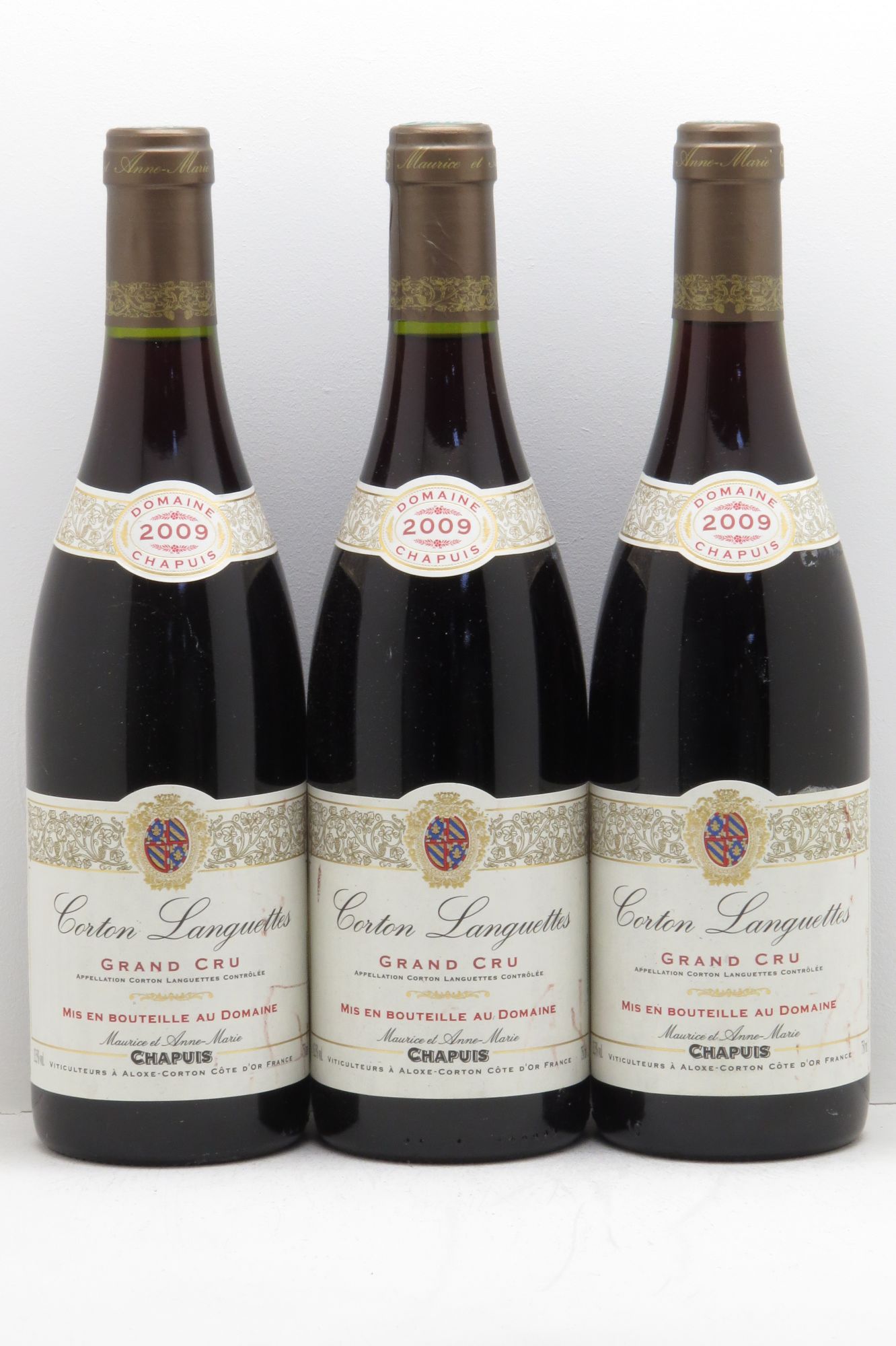 Corton Grand Cru Maurice Chapuis 2009 - Lot de 3 bouteilles - 0