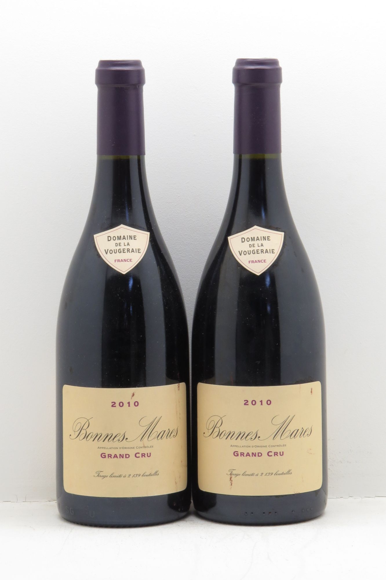 Bonnes-Mares Grand Cru Domaine de la Vougeraie 2010 - Posten von 2 Flaschen - 0