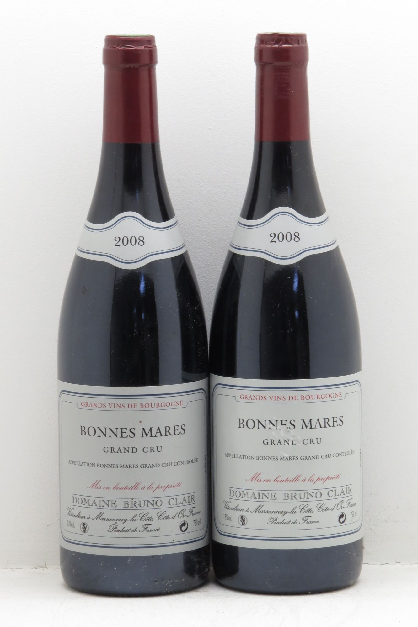 Bonnes-Mares Grand Cru Bruno Clair (Domaine) 2008 - Lot de 2 bouteilles - 0