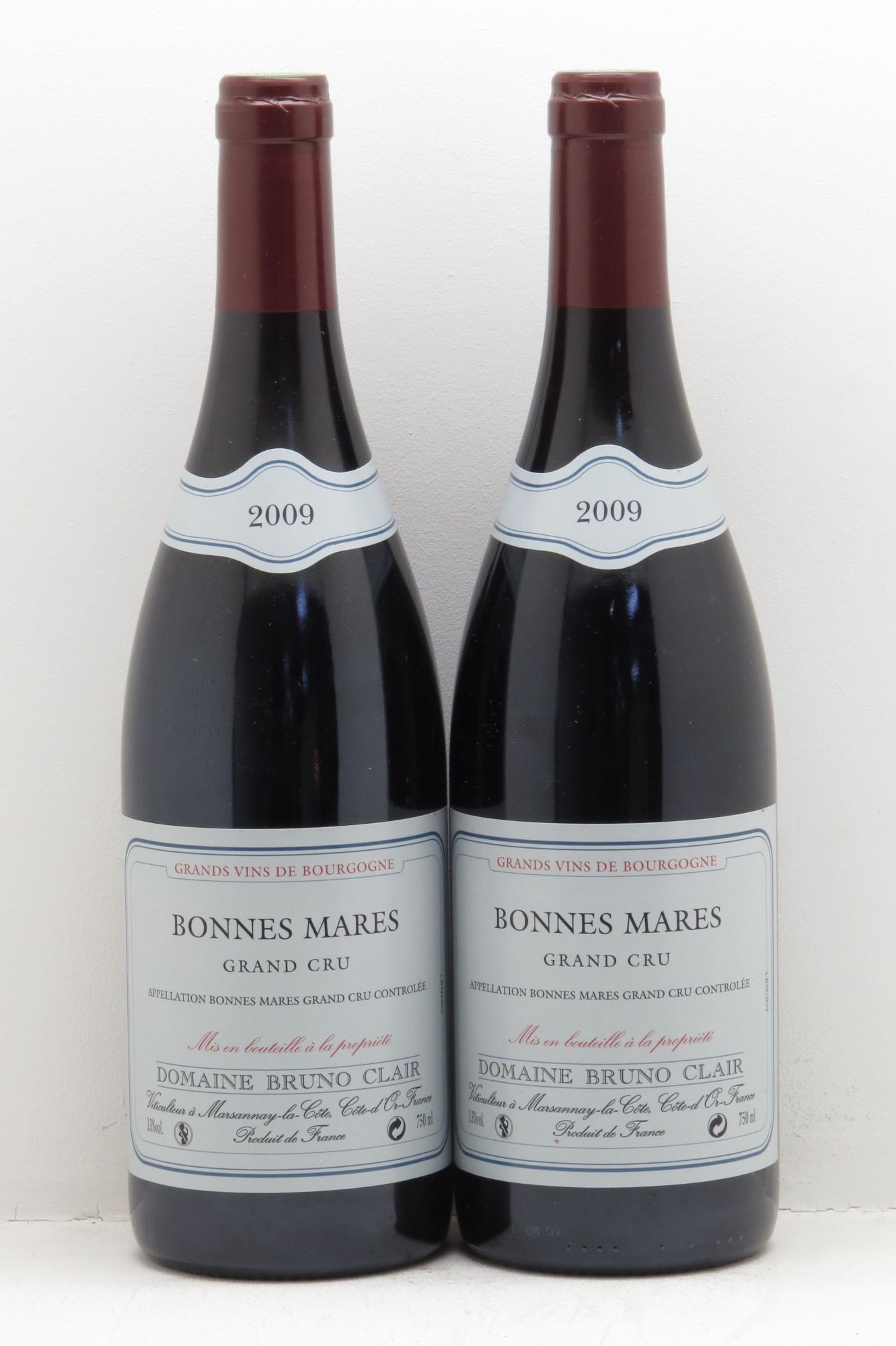 Bonnes-Mares Grand Cru Bruno Clair (Domaine) 2009 - Lot de 2 bouteilles - 0