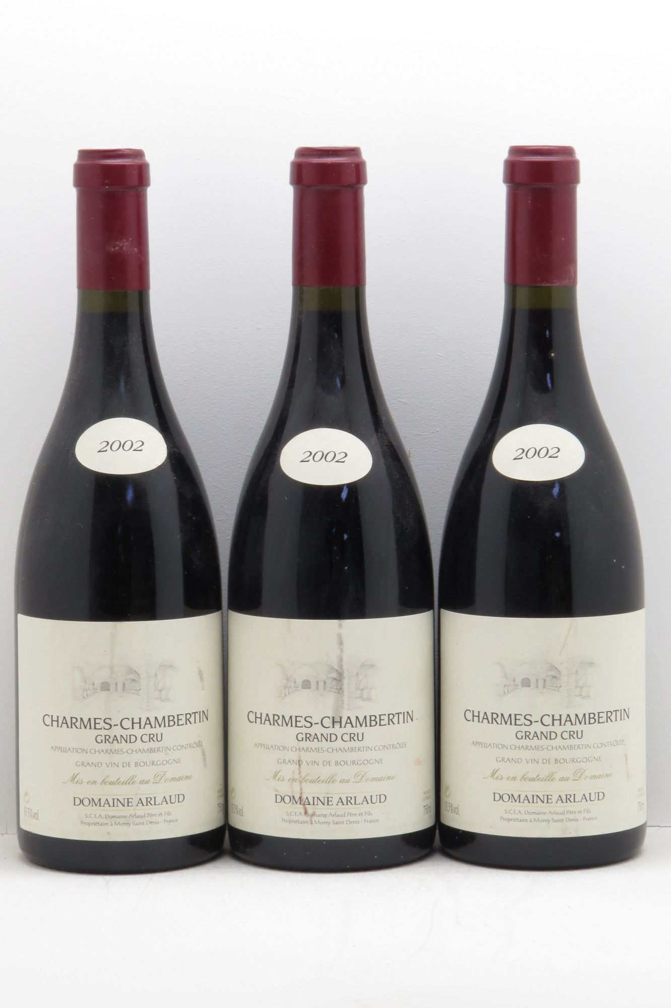 Charmes-Chambertin Grand Cru 2002 - Lot de 3 bouteilles - 0
